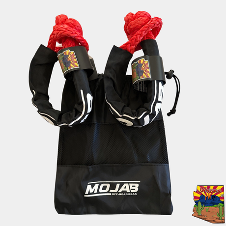Photo of Soft Shackle 1/2'' x 22'' with sleeve and bag (Set of 2 Shackles) (Lifetime Warranty) by MOJAB OFFROAD - Premium Soft Shackle for UTVs / Side by Sides