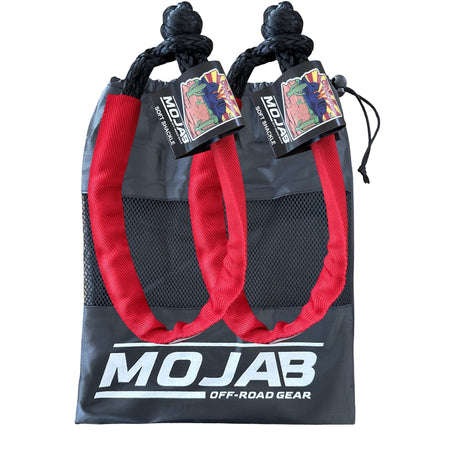 Photo of Soft Shackle 1/4'' x 24'' with sleeve and bag (Set of 2 Shackles) (Lifetime Warranty) by MOJAB OFFROAD - Premium for UTVs / Side by Sides