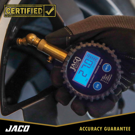 Photo of Elite® Digital Tire Pressure Gauge - Professional Accuracy - 100 PSI by JACO - Premium Tire Pressure Gauge for UTVs / Side by Sides