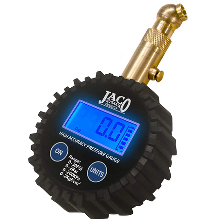 Photo of Elite® Digital Low Pressure Tire Gauge - Professional Accuracy - 30 PSI by JACO - Premium Tire Pressure Gauge for UTVs / Side by Sides
