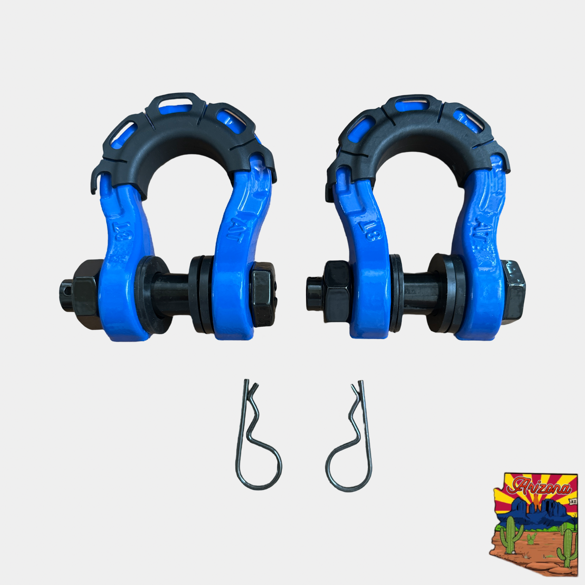 Photo of 3/4” Forged Steel D-shackle set (8T) (LIFE TIME WARRANTY*) by MOJAB OFFROAD - Premium for UTVs / Side by Sides
