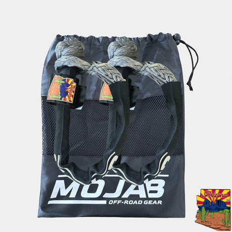 Photo of Soft Shackle 3/8'' x 22” with sleeve and bag (Set of 2 Shackles) (Lifetime Warranty) by MOJAB OFFROAD - Premium Soft Shackle for UTVs / Side by Sides