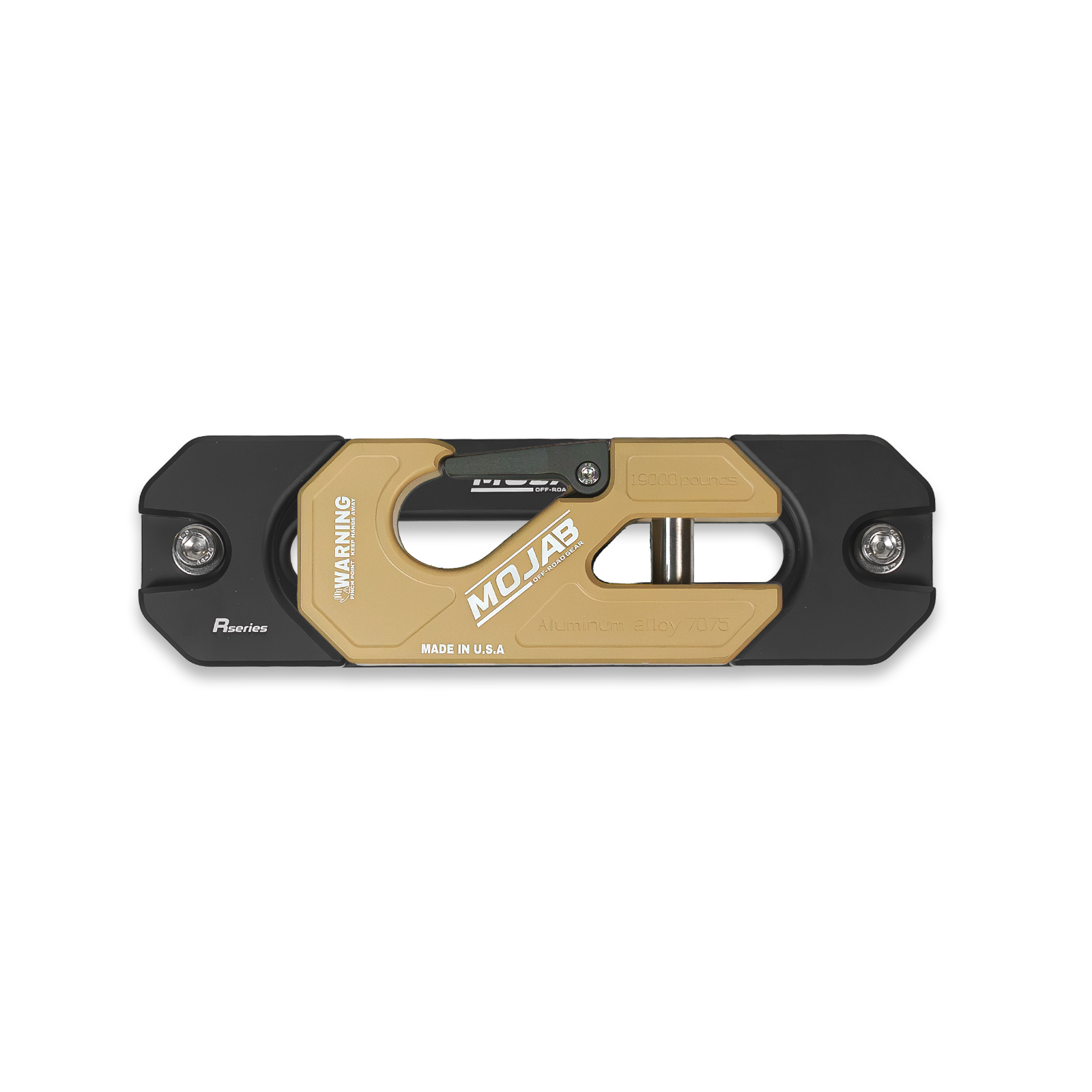 Photo of Aluminum Recessed Winch Shackle with Fairlead Kit, closed latch (LIFE TIME WARRANTY*) by MOJAB OFFROAD - Premium Winches & Winch Mounts for UTVs / Side by Sides