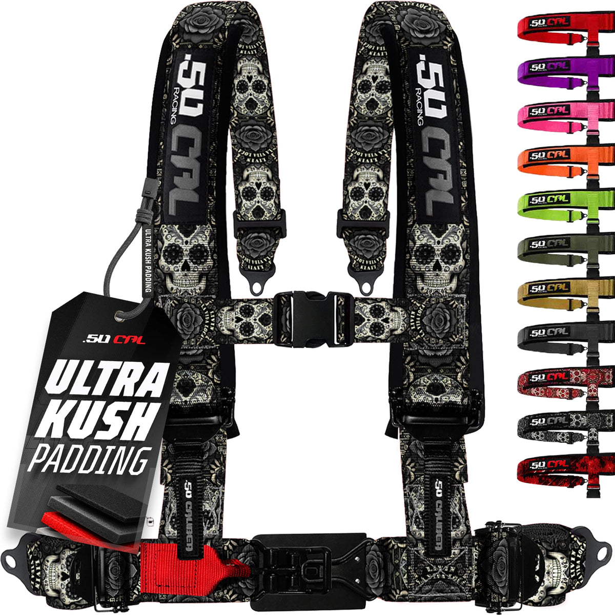 50 Caliber Racing Elite Series EZ Adjust UTV Harness | 2" & 3", 4pt & 5pt, 10 Colors