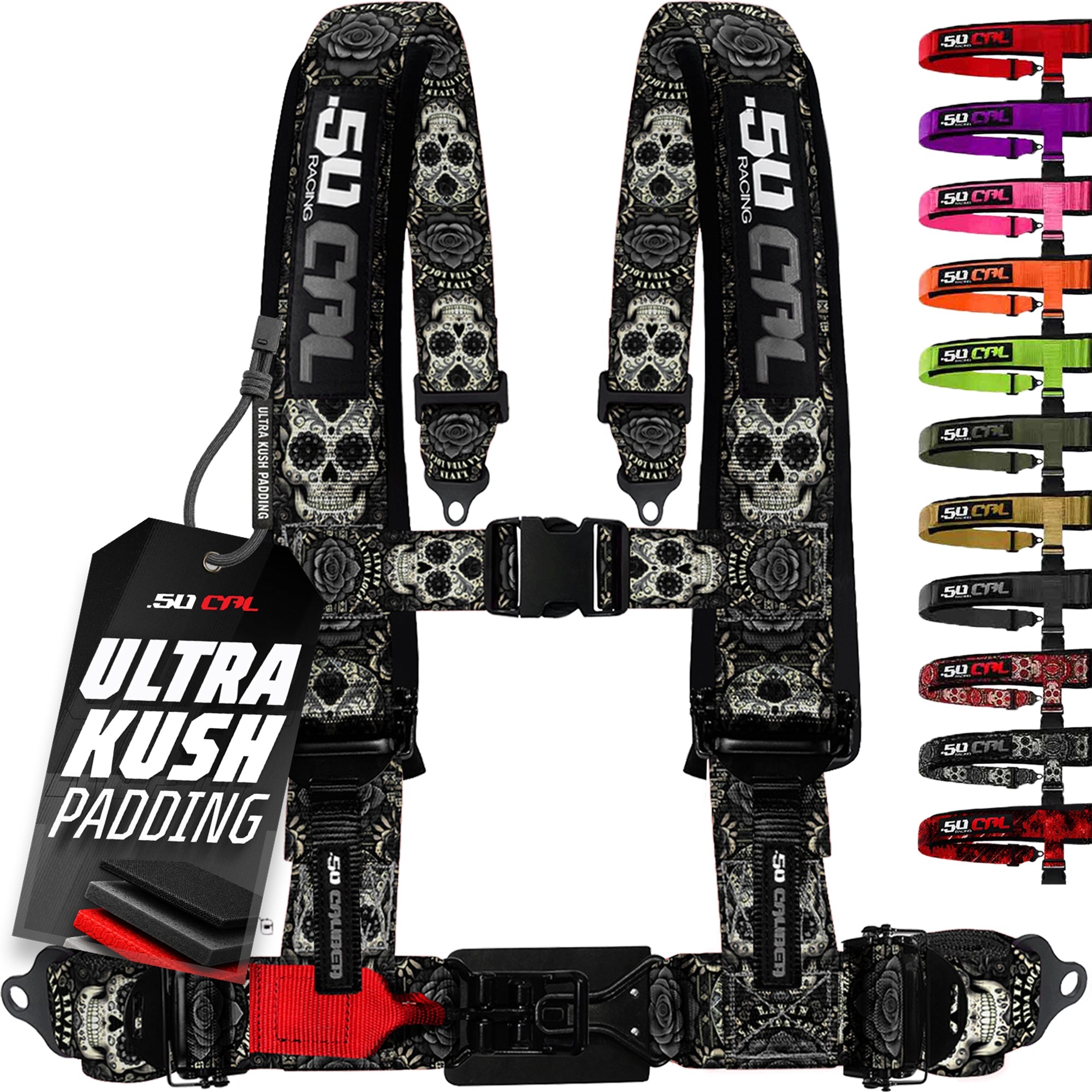 50 Caliber Racing Elite Series EZ Adjust UTV Harness | 2" & 3", 4pt & 5pt, 10 Colors