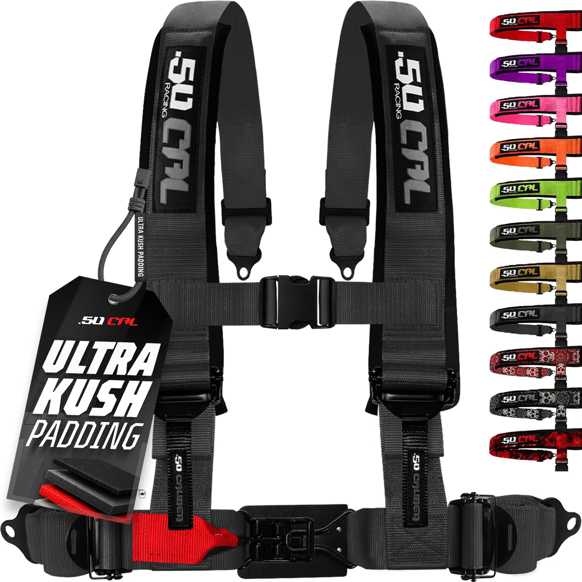 50 Caliber Racing Elite Series EZ Adjust UTV Harness | 2" & 3", 4pt & 5pt, 10 Colors
