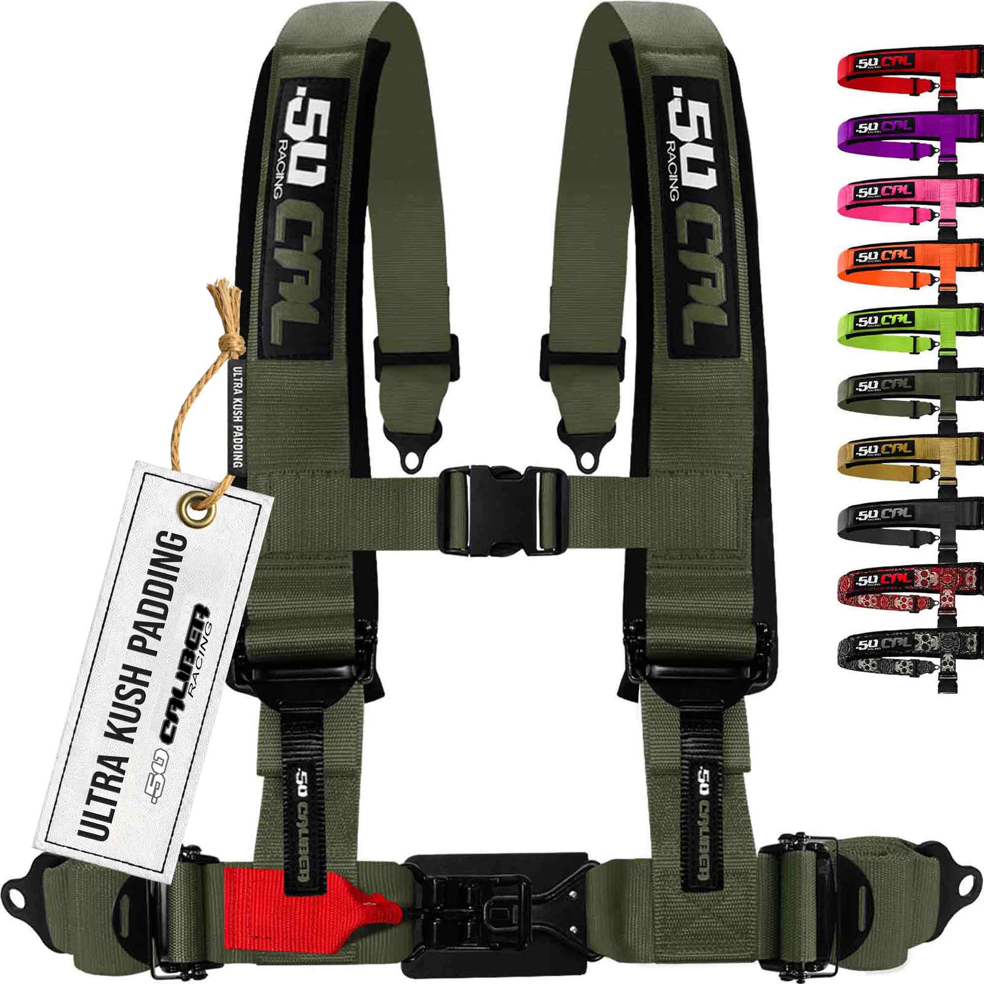 50 Caliber Racing Elite Series EZ Adjust UTV Harness | 2" & 3", 4pt & 5pt, 10 Colors