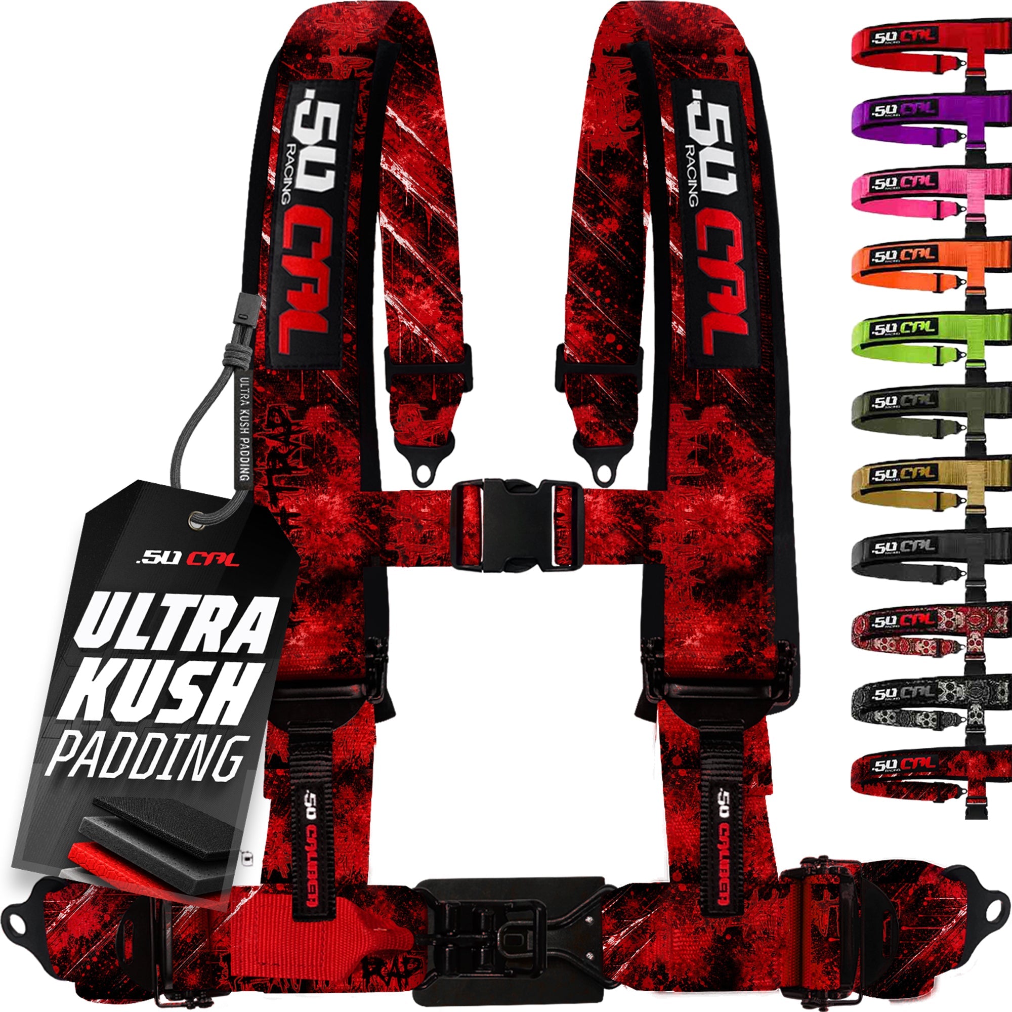 50 Caliber Racing Elite Series EZ Adjust UTV Harness | 2" & 3", 4pt & 5pt, 10 Colors