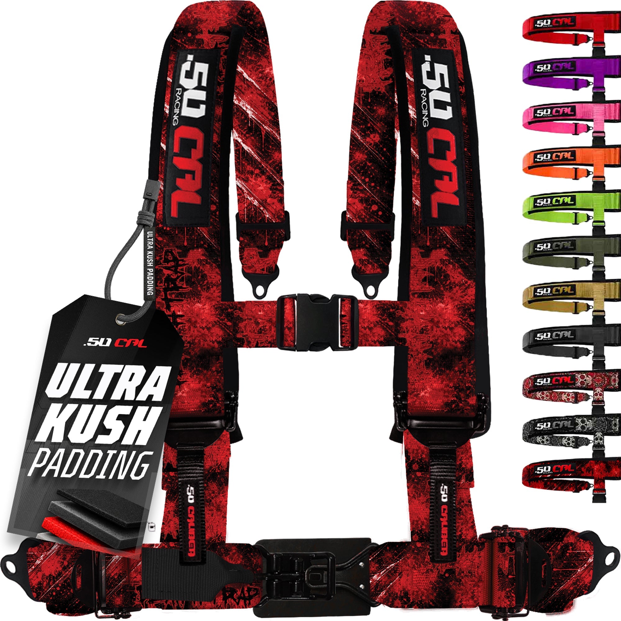 50 Caliber Racing Elite Series EZ Adjust UTV Harness | 2" & 3", 4pt & 5pt, 10 Colors