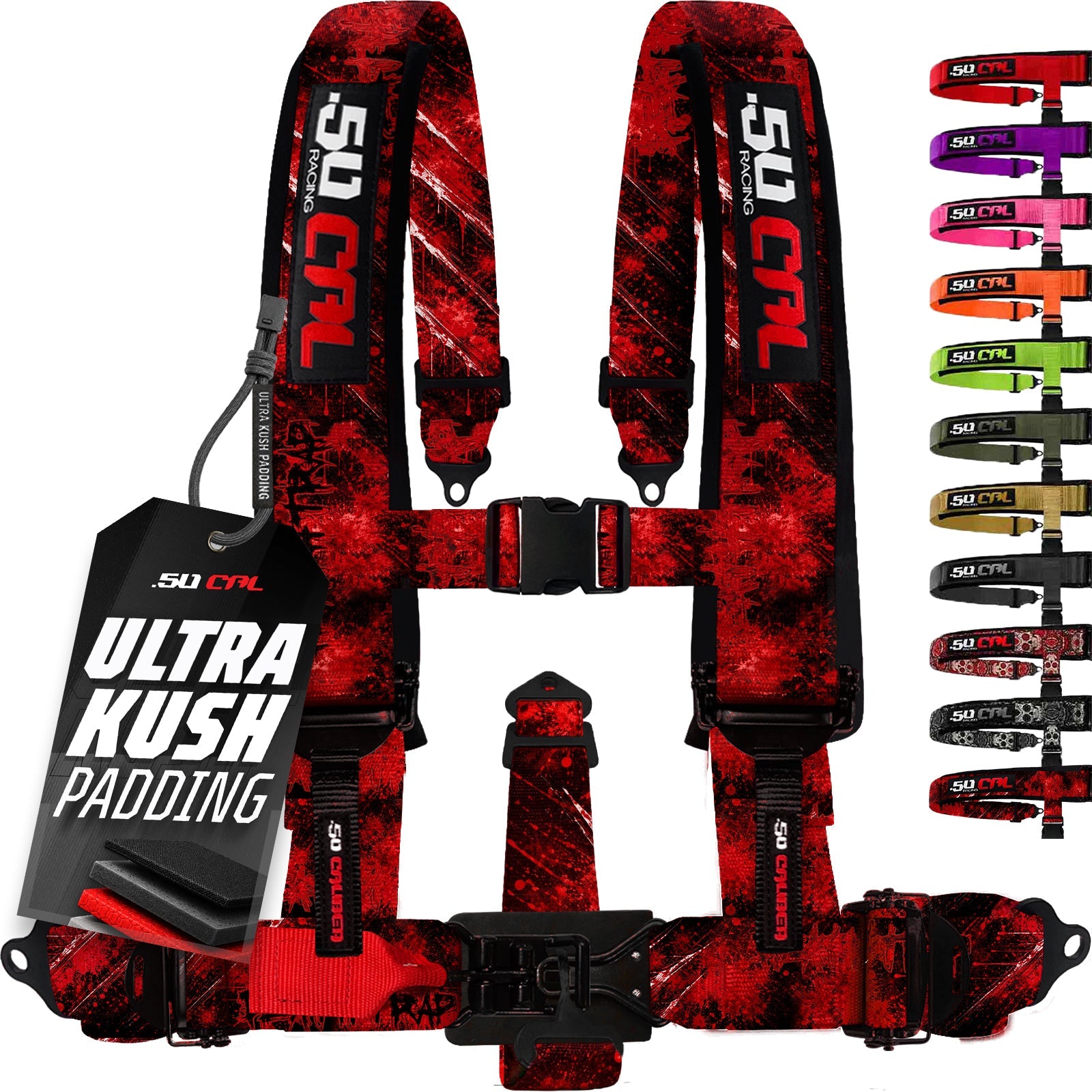 50 Caliber Racing Elite Series EZ Adjust UTV Harness | 2" & 3", 4pt & 5pt, 10 Colors