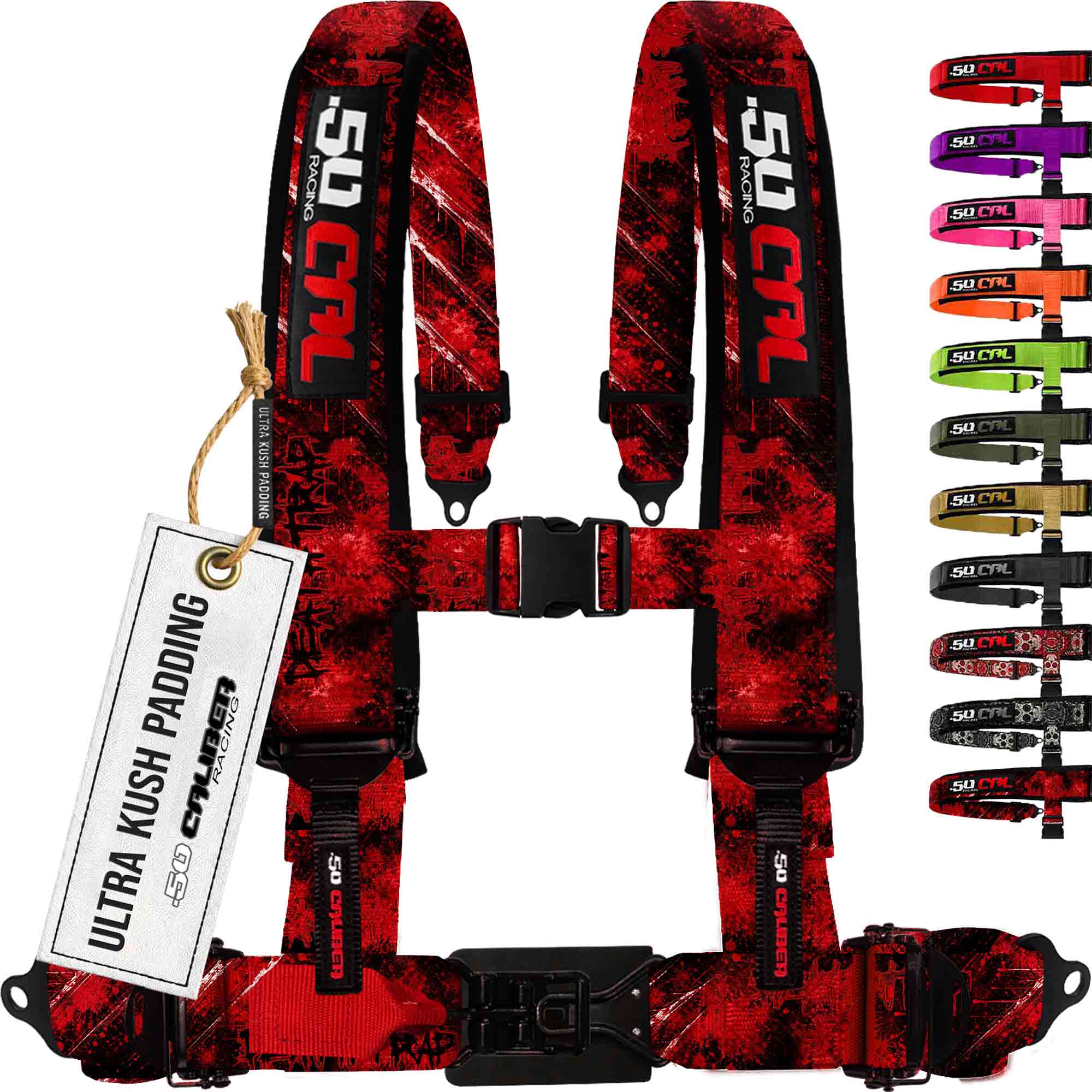 50 Caliber Racing Elite Series EZ Adjust UTV Harness | 2" & 3", 4pt & 5pt, 10 Colors