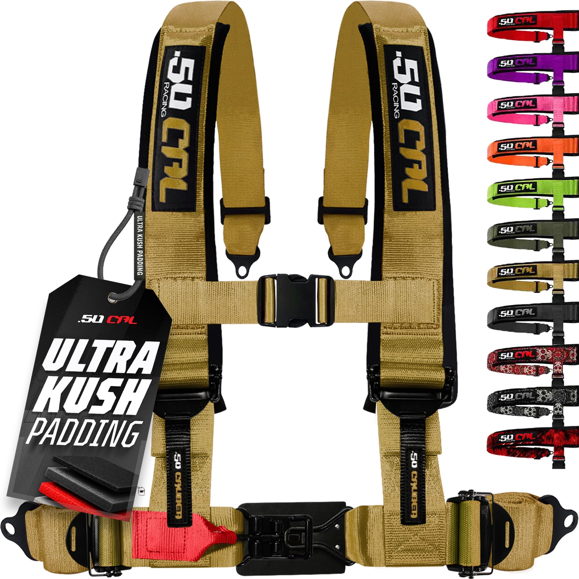 50 Caliber Racing Elite Series EZ Adjust UTV Harness | 2" & 3", 4pt & 5pt, 10 Colors
