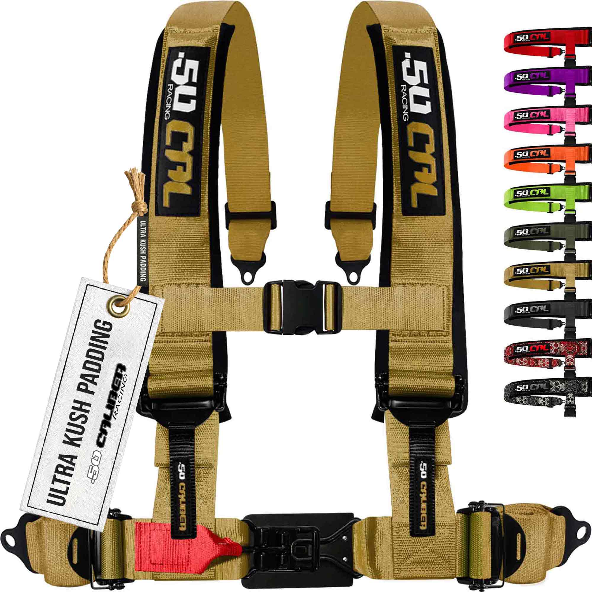 50 Caliber Racing Elite Series EZ Adjust UTV Harness | 2" & 3", 4pt & 5pt, 10 Colors