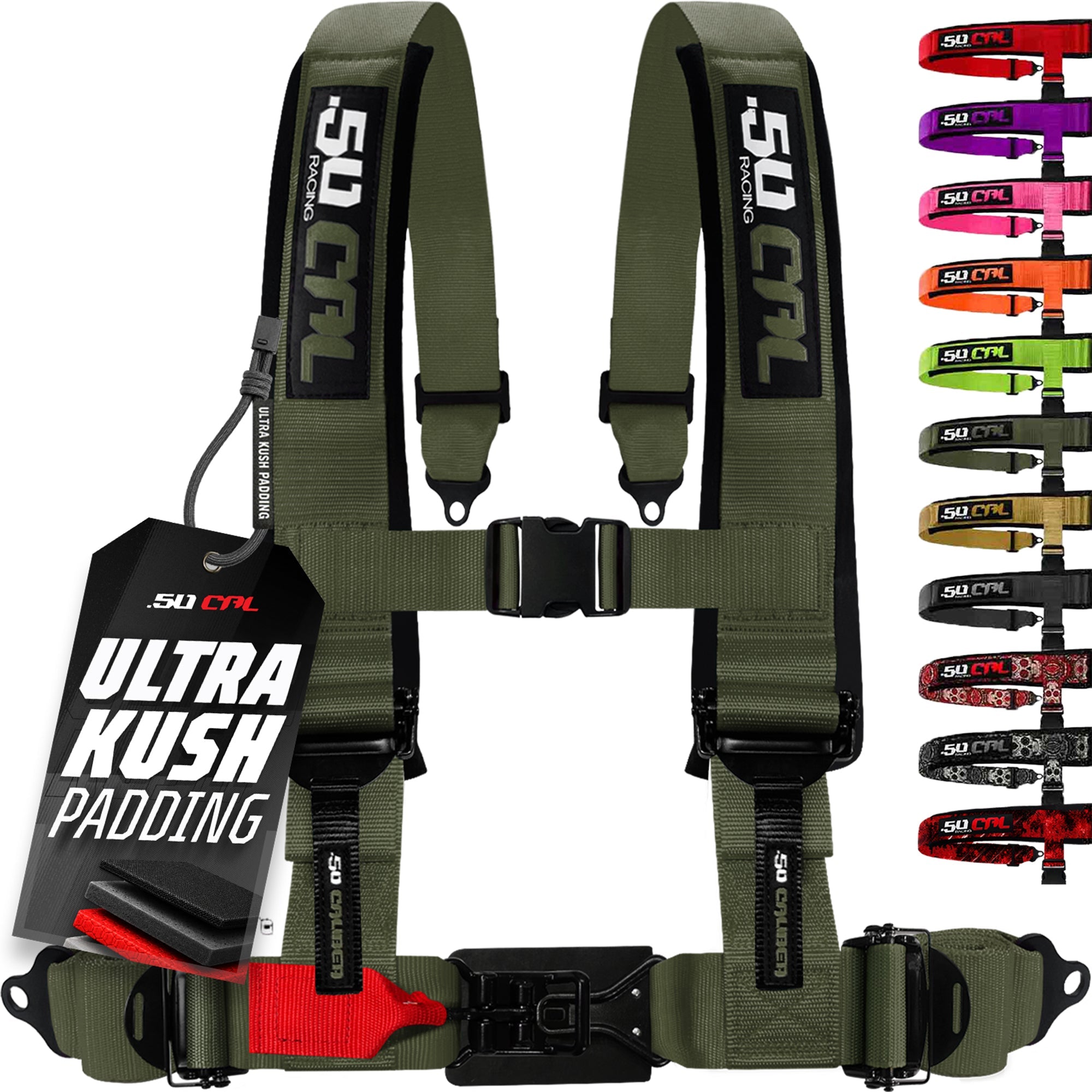 50 Caliber Racing Elite Series EZ Adjust UTV Harness | 2" & 3", 4pt & 5pt, 10 Colors