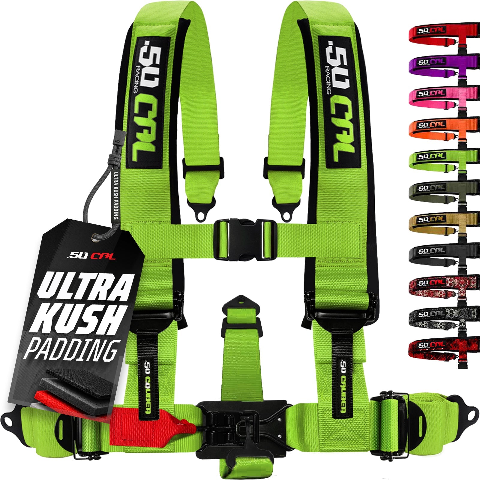 50 Caliber Racing Elite Series EZ Adjust UTV Harness | 2" & 3", 4pt & 5pt, 10 Colors