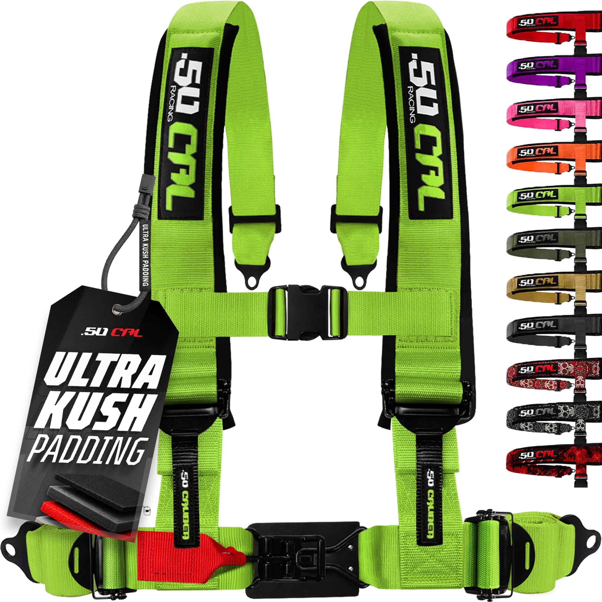 50 Caliber Racing Elite Series EZ Adjust UTV Harness | 2" & 3", 4pt & 5pt, 10 Colors