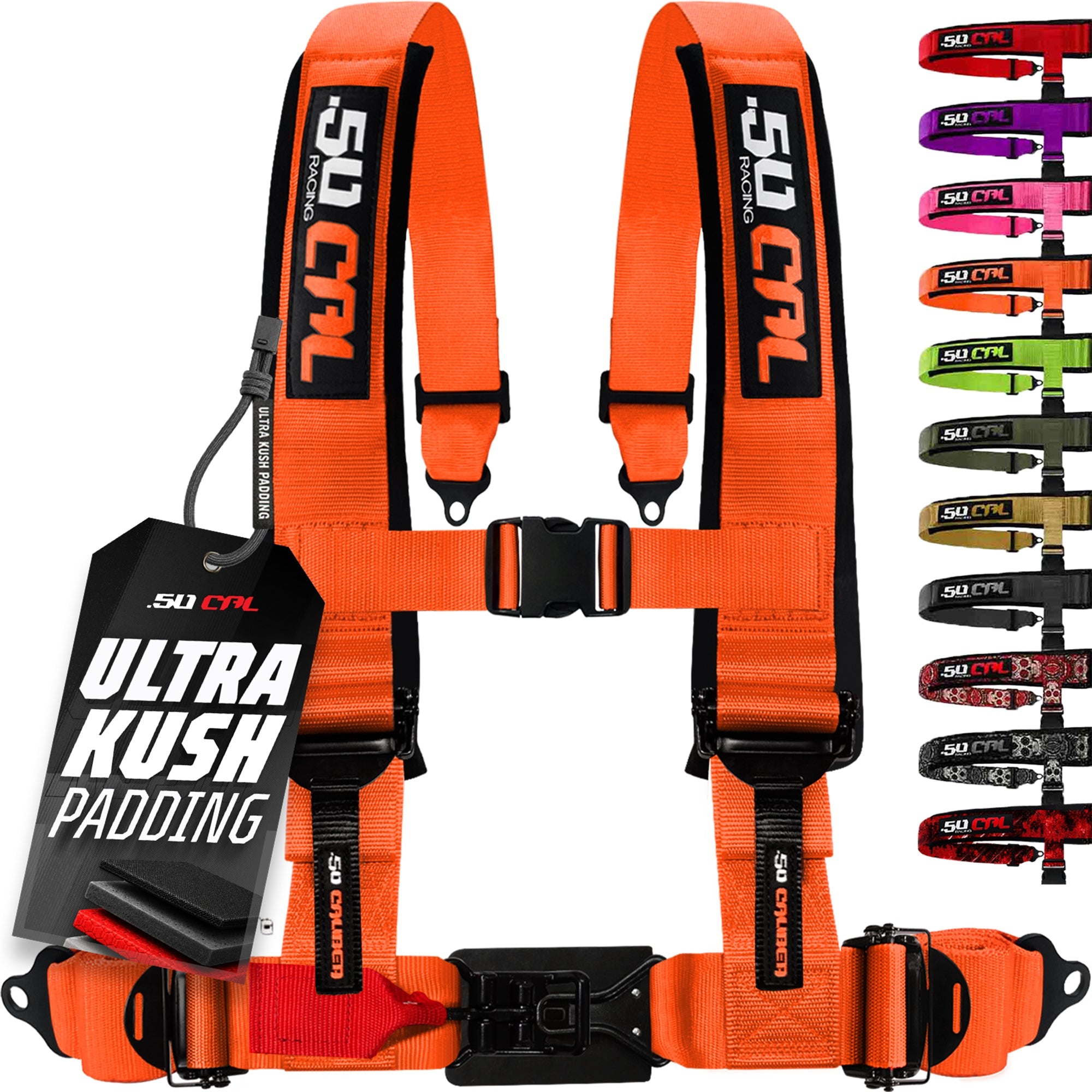 50 Caliber Racing Elite Series EZ Adjust UTV Harness | 2" & 3", 4pt & 5pt, 10 Colors