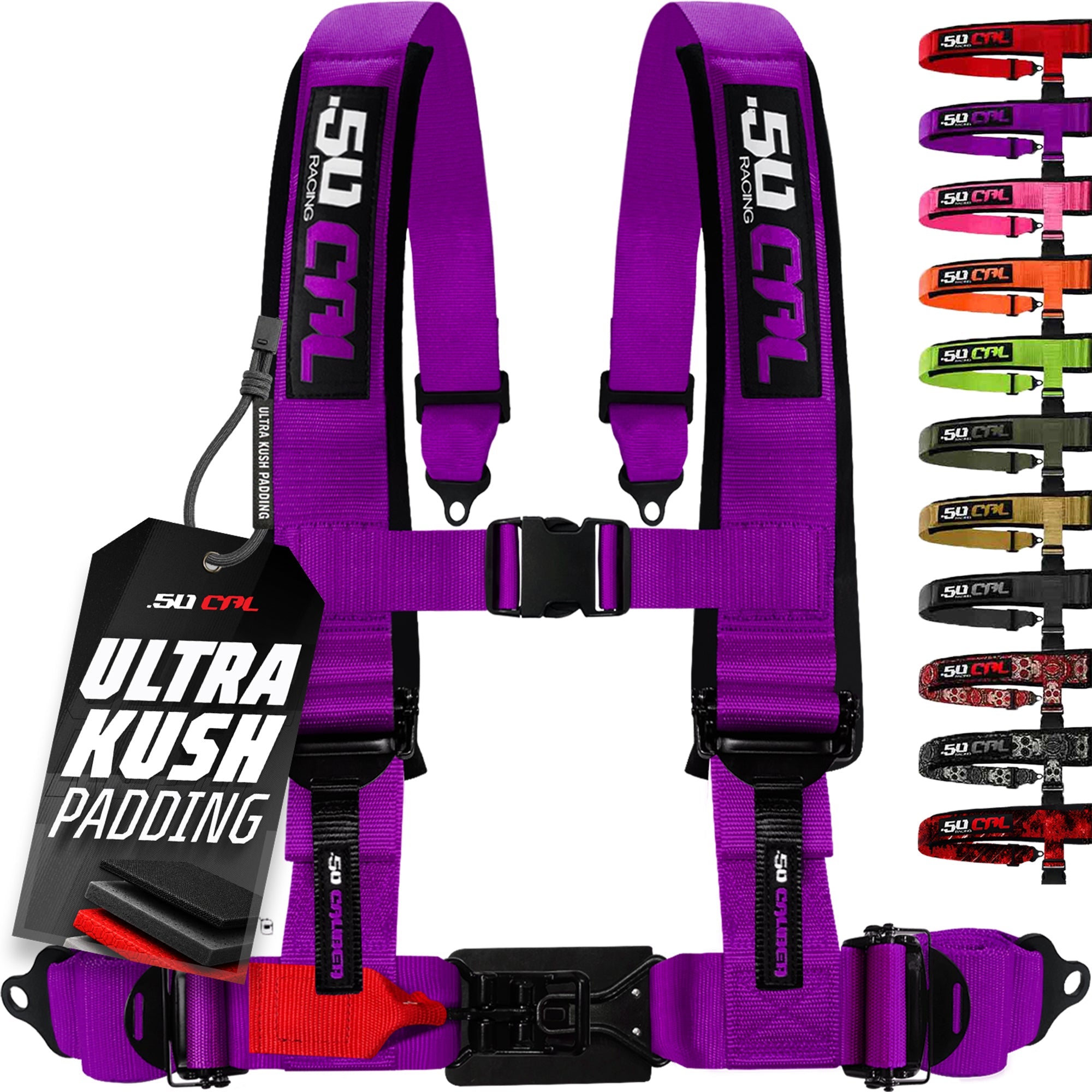 50 Caliber Racing Elite Series EZ Adjust UTV Harness | 2" & 3", 4pt & 5pt, 10 Colors
