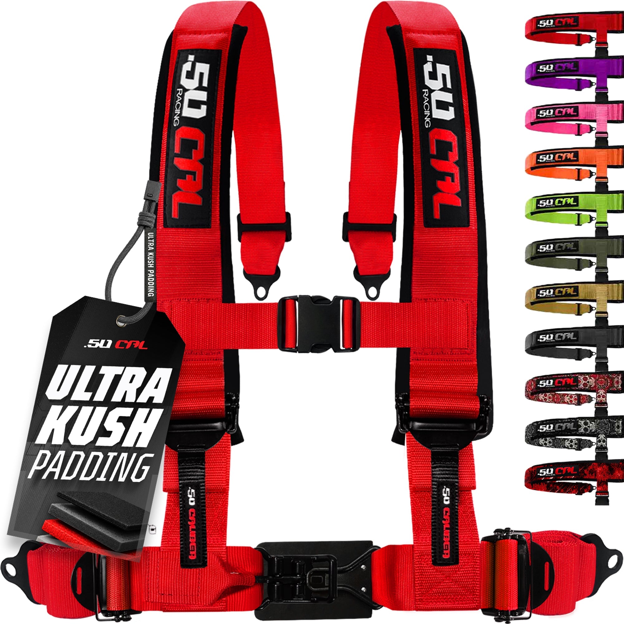 50 Caliber Racing Elite Series EZ Adjust UTV Harness | 2" & 3", 4pt & 5pt, 10 Colors