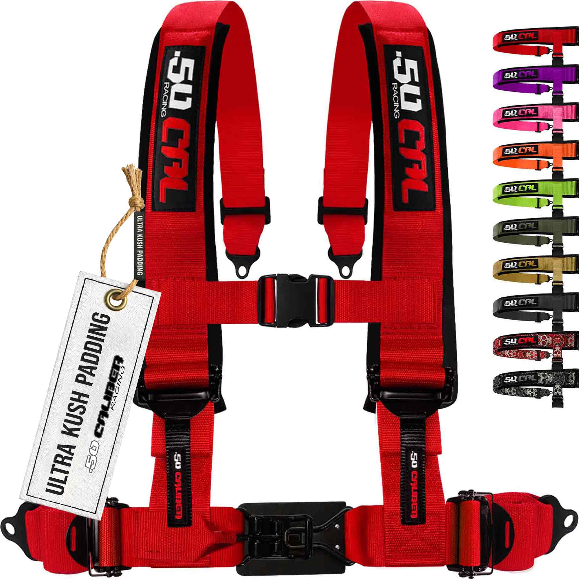 50 Caliber Racing Elite Series EZ Adjust UTV Harness | 2" & 3", 4pt & 5pt, 10 Colors