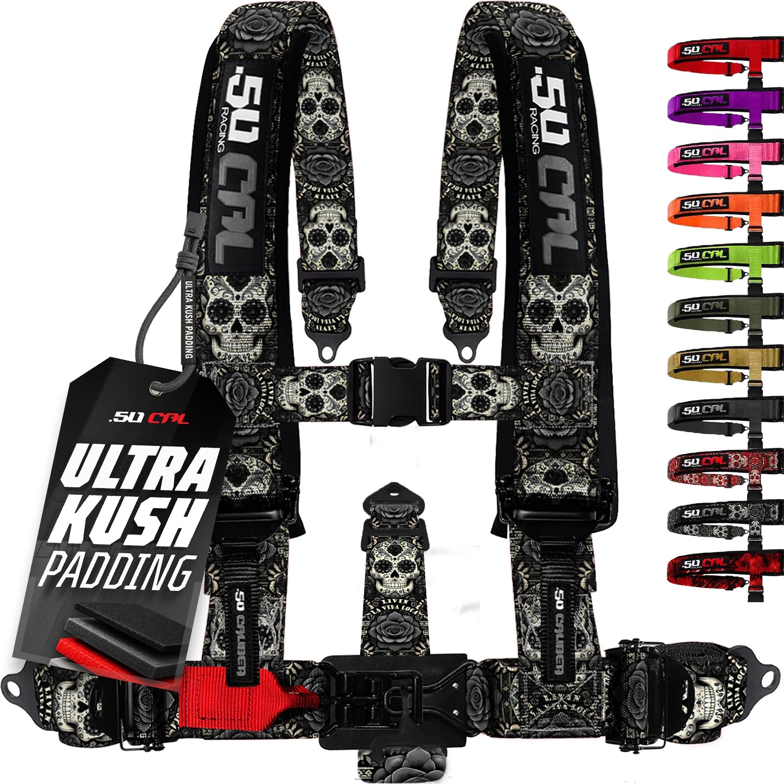 50 Caliber Racing Elite Series EZ Adjust UTV Harness | 2" & 3", 4pt & 5pt, 10 Colors