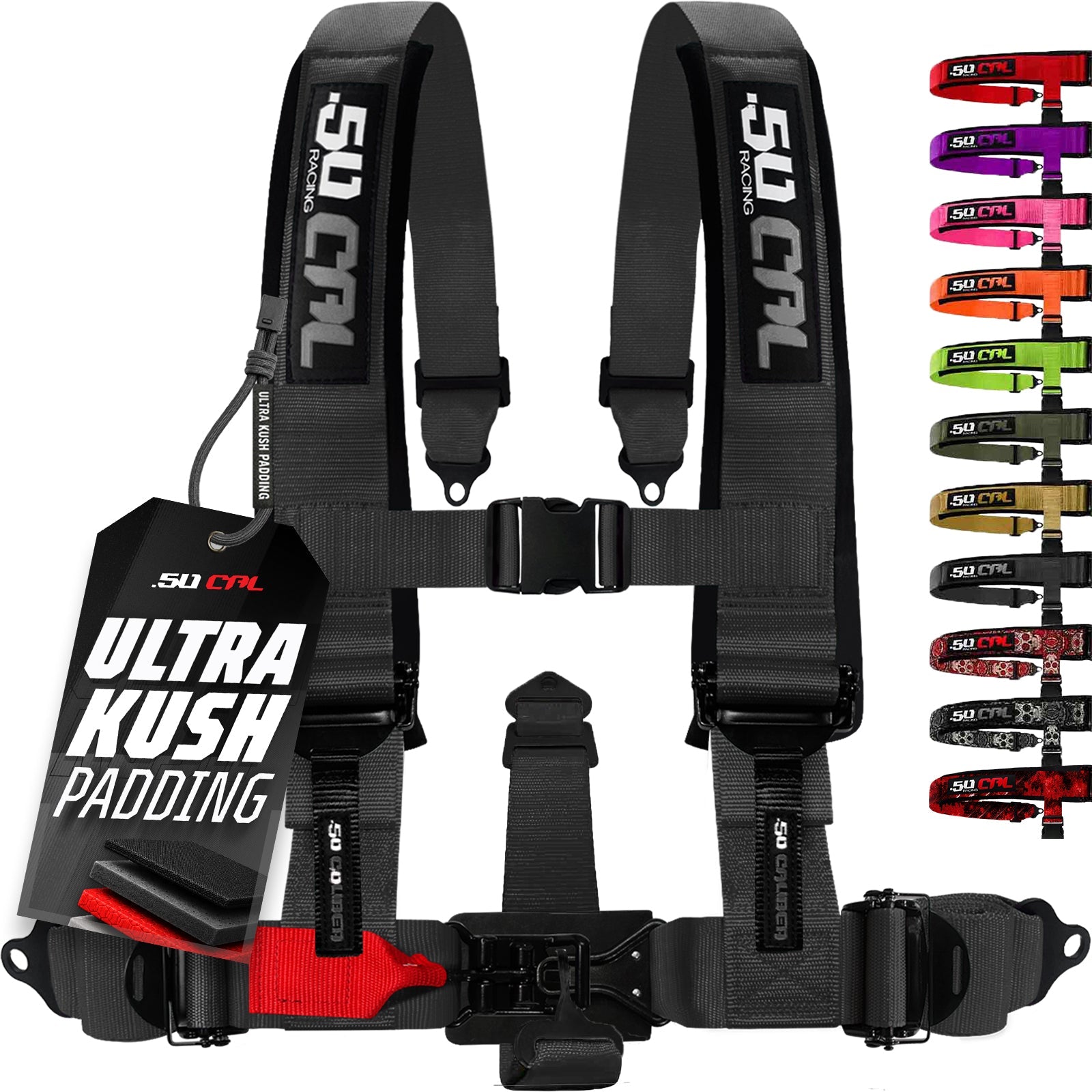 50 Caliber Racing Elite Series EZ Adjust UTV Harness | 2" & 3", 4pt & 5pt, 10 Colors