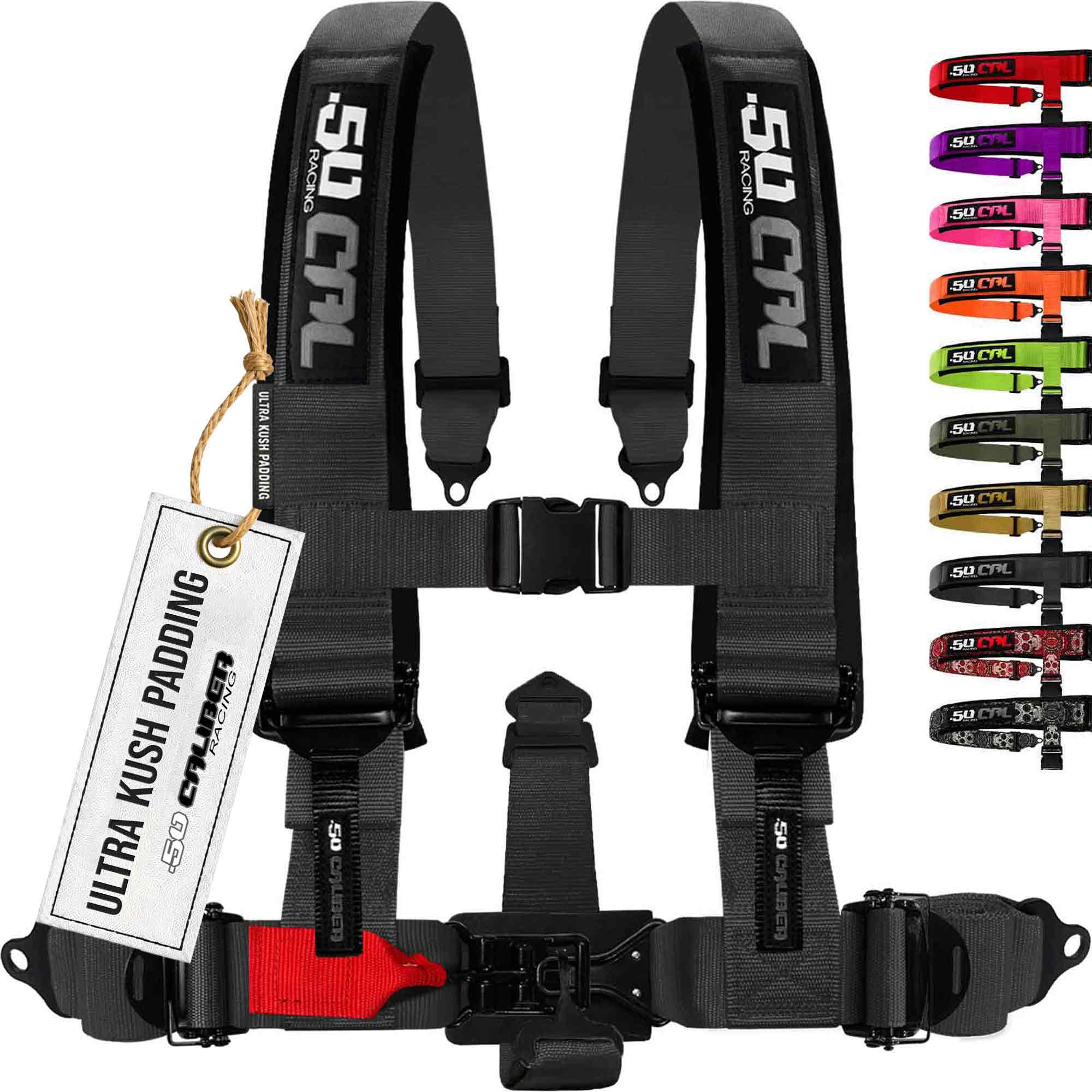 50 Caliber Racing Elite Series EZ Adjust UTV Harness | 2" & 3", 4pt & 5pt, 10 Colors