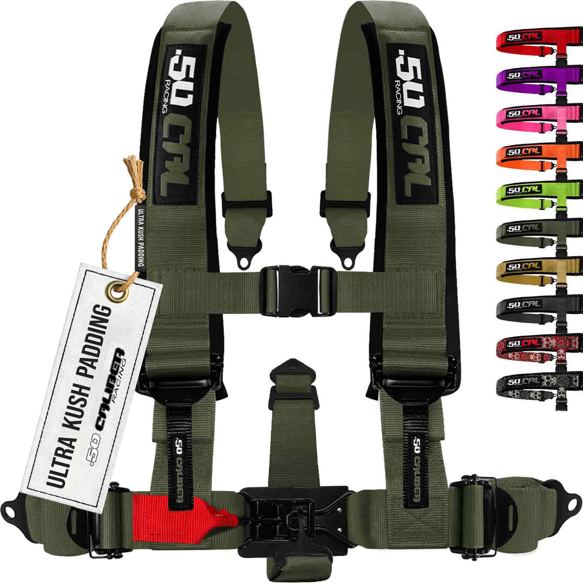 50 Caliber Racing Elite Series EZ Adjust UTV Harness | 2" & 3", 4pt & 5pt, 10 Colors