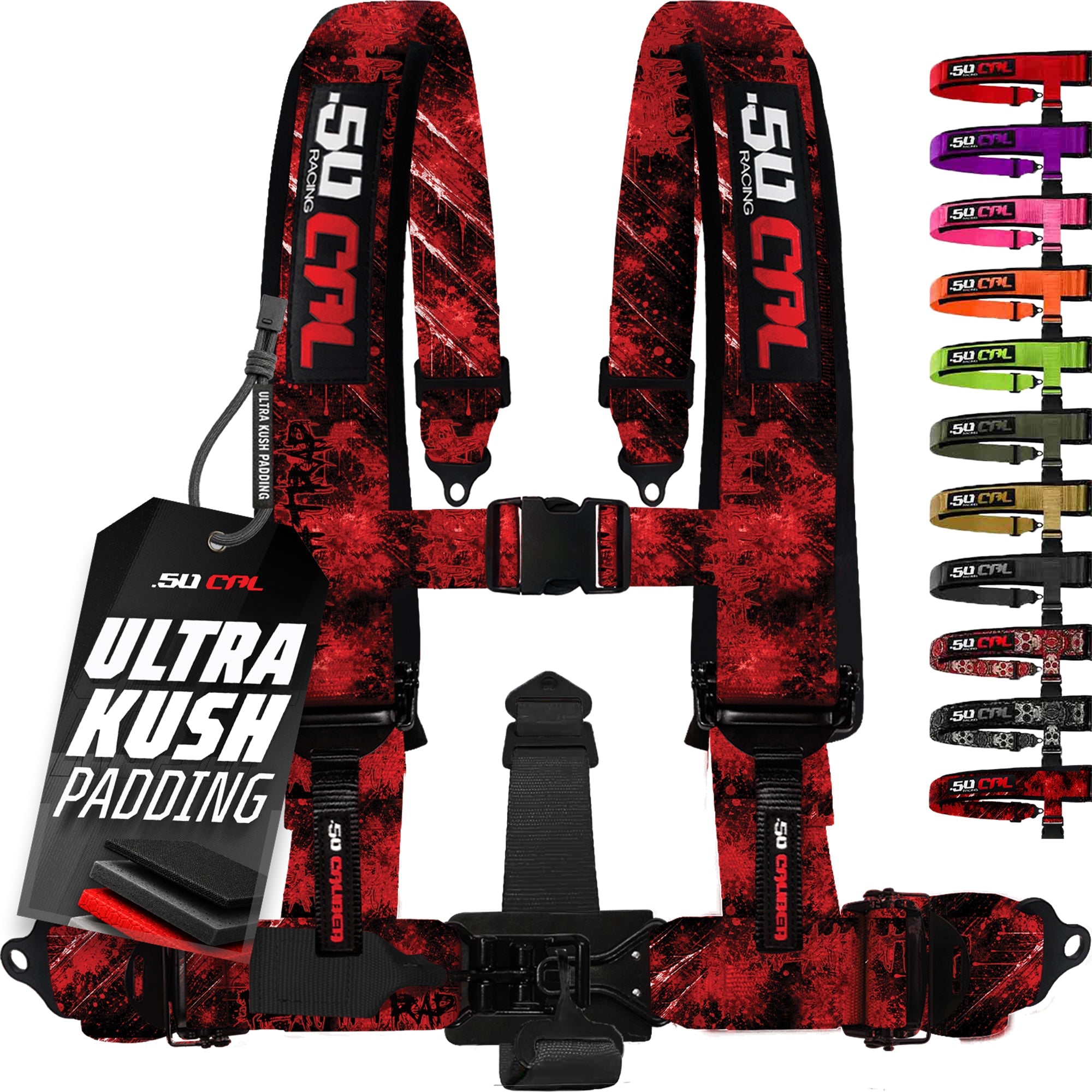 50 Caliber Racing Elite Series EZ Adjust UTV Harness | 2" & 3", 4pt & 5pt, 10 Colors