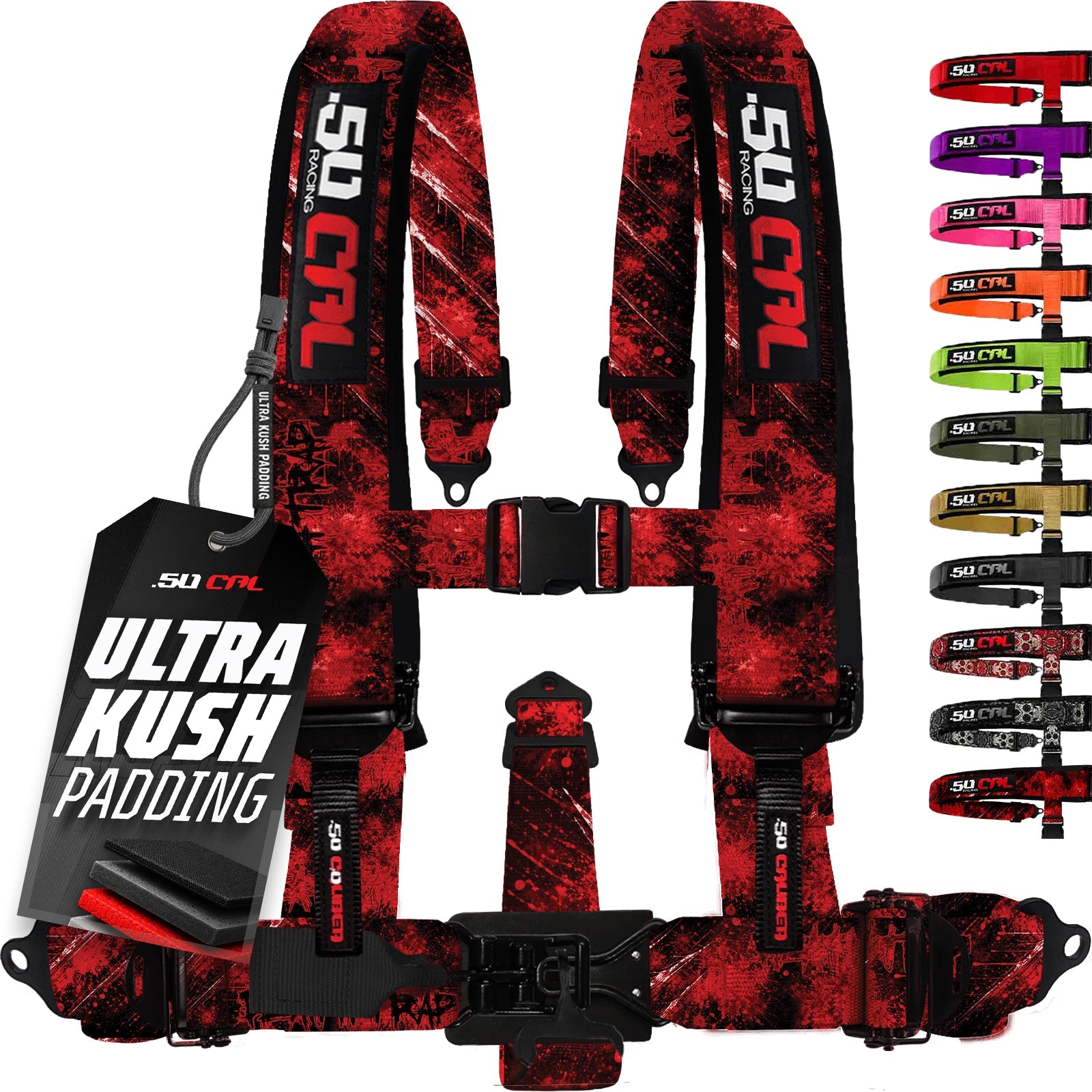 50 Caliber Racing Elite Series EZ Adjust UTV Harness | 2" & 3", 4pt & 5pt, 10 Colors