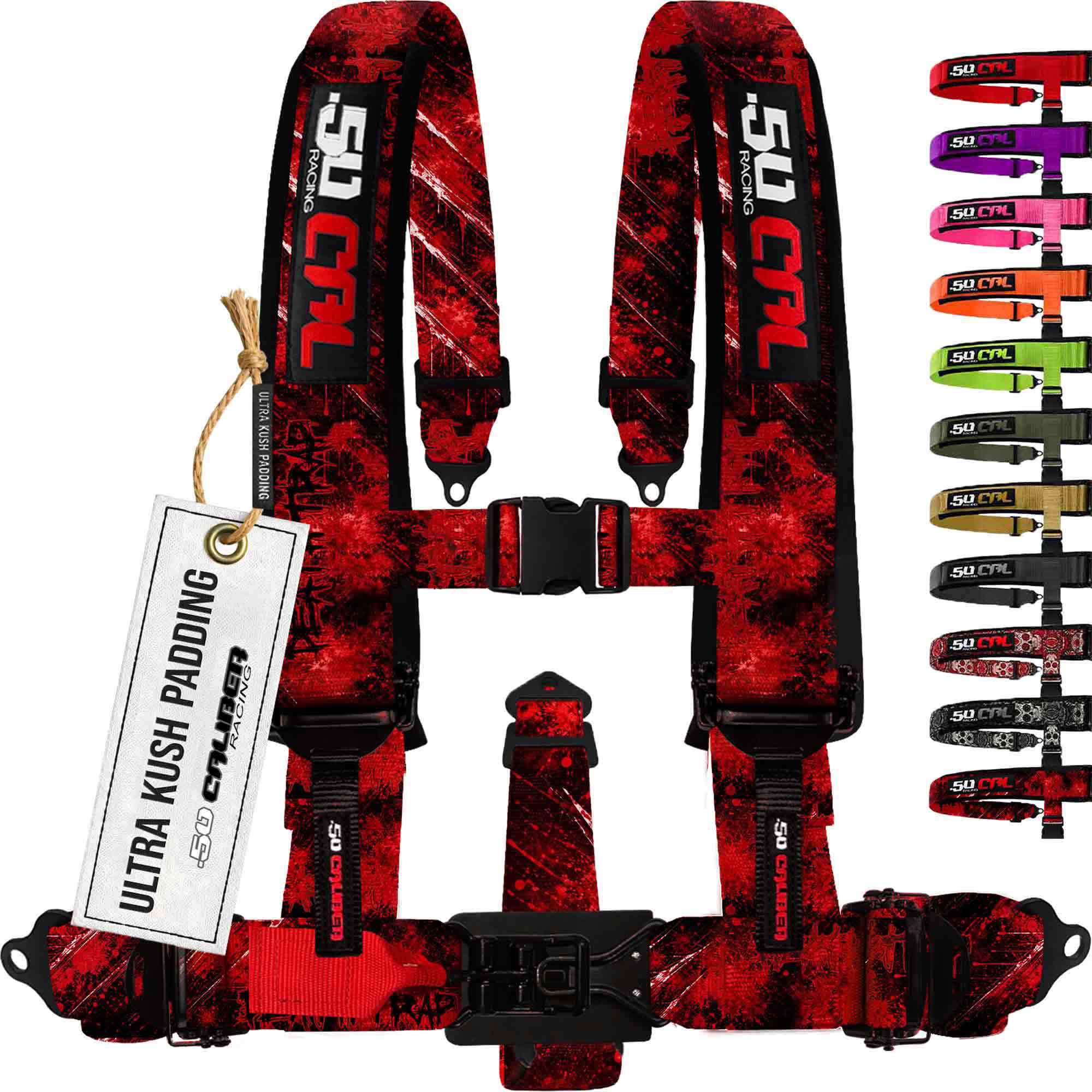 50 Caliber Racing Elite Series EZ Adjust UTV Harness | 2" & 3", 4pt & 5pt, 10 Colors