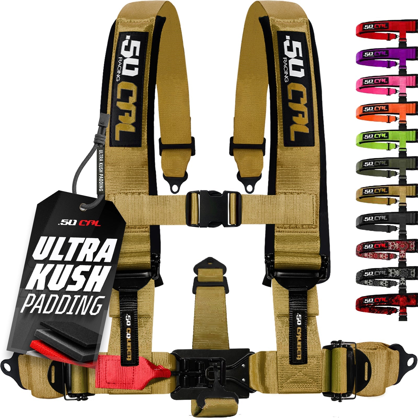 50 Caliber Racing Elite Series EZ Adjust UTV Harness | 2" & 3", 4pt & 5pt, 10 Colors