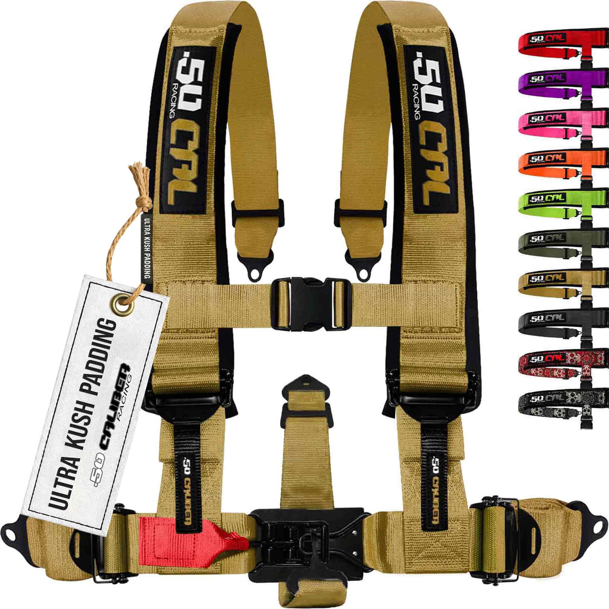 50 Caliber Racing Elite Series EZ Adjust UTV Harness | 2" & 3", 4pt & 5pt, 10 Colors