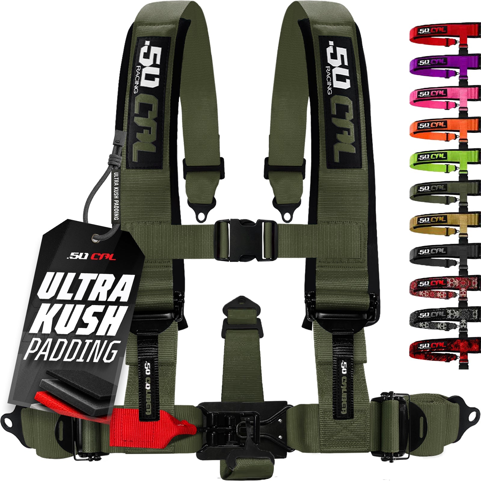 50 Caliber Racing Elite Series EZ Adjust UTV Harness | 2" & 3", 4pt & 5pt, 10 Colors