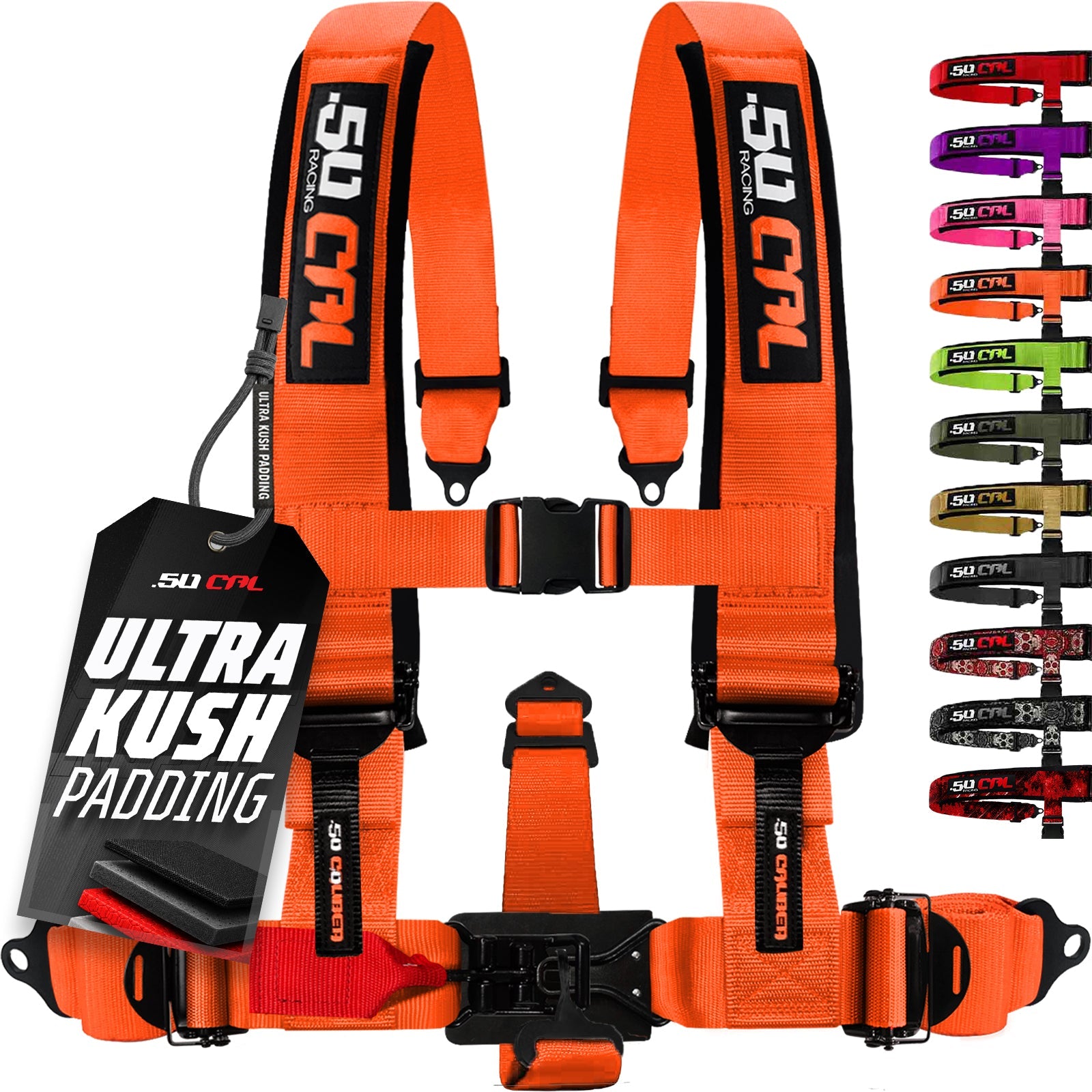 50 Caliber Racing Elite Series EZ Adjust UTV Harness | 2" & 3", 4pt & 5pt, 10 Colors