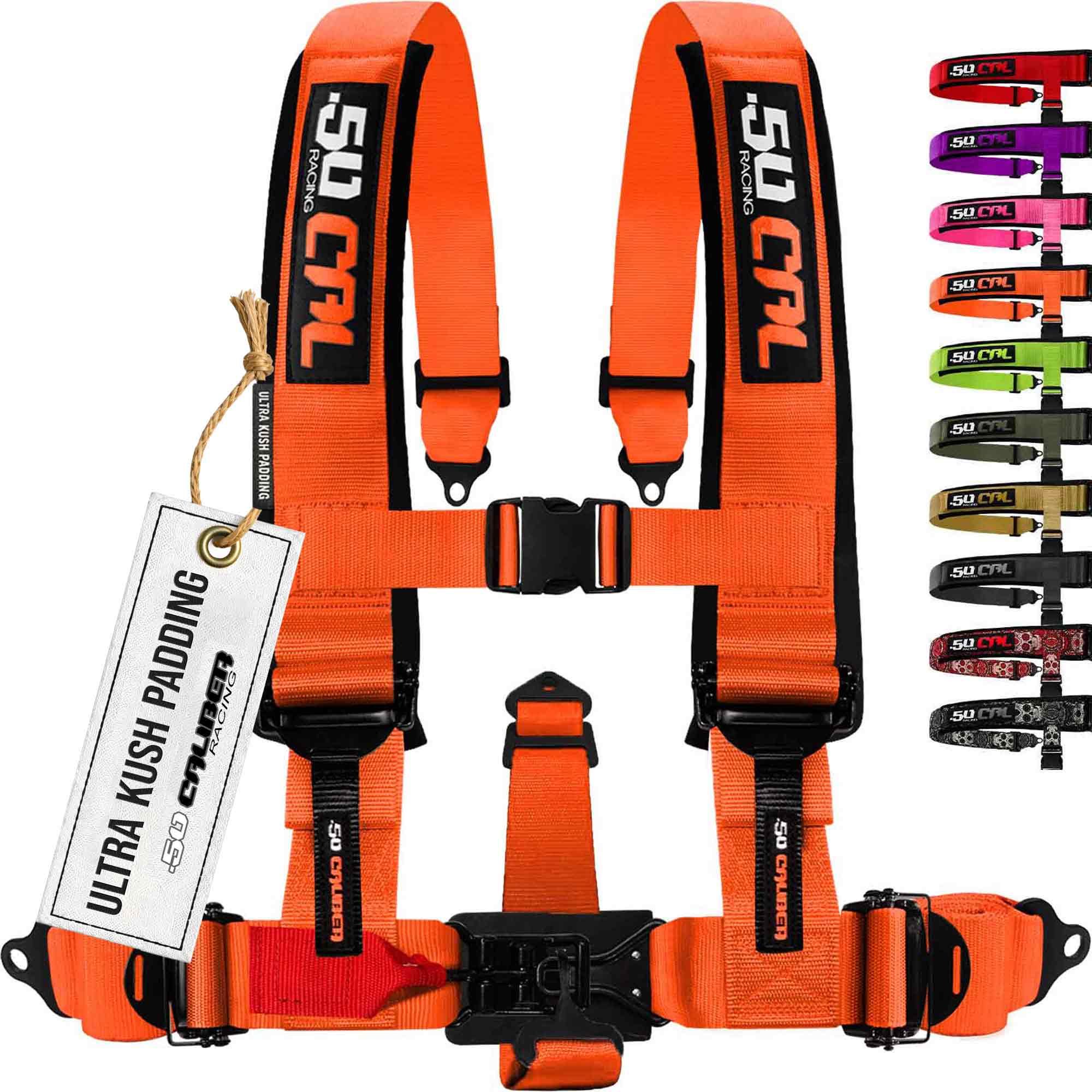 50 Caliber Racing Elite Series EZ Adjust UTV Harness | 2" & 3", 4pt & 5pt, 10 Colors