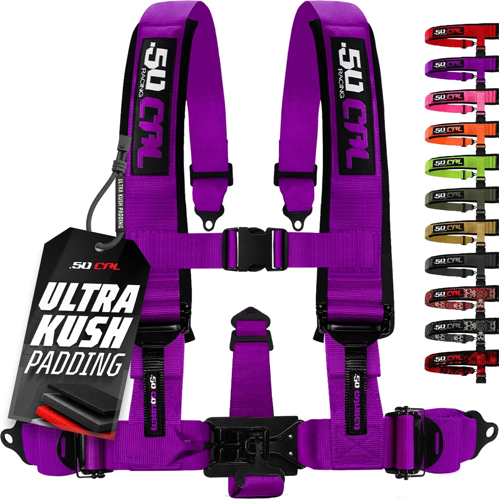 50 Caliber Racing Elite Series EZ Adjust UTV Harness | 2" & 3", 4pt & 5pt, 10 Colors