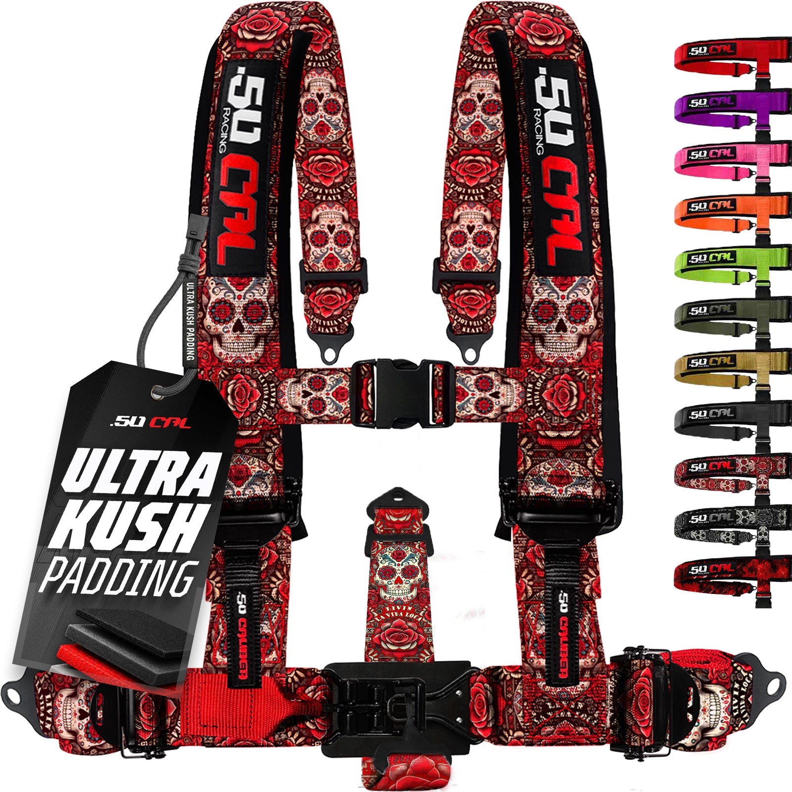 50 Caliber Racing Elite Series EZ Adjust UTV Harness | 2" & 3", 4pt & 5pt, 10 Colors