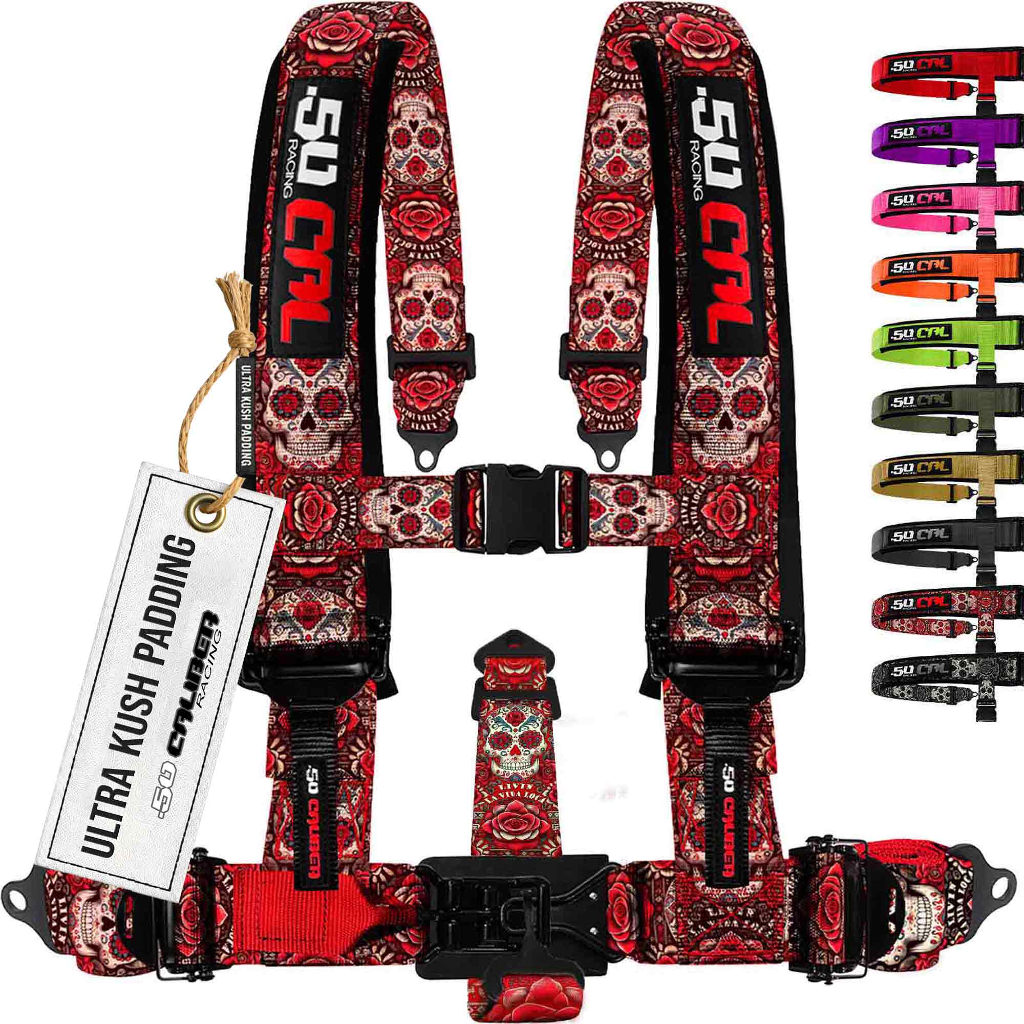50 Caliber Racing Elite Series EZ Adjust UTV Harness | 2" & 3", 4pt & 5pt, 10 Colors