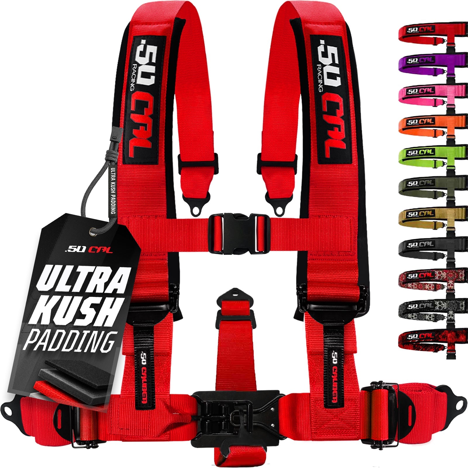 50 Caliber Racing Elite Series EZ Adjust UTV Harness | 2" & 3", 4pt & 5pt, 10 Colors