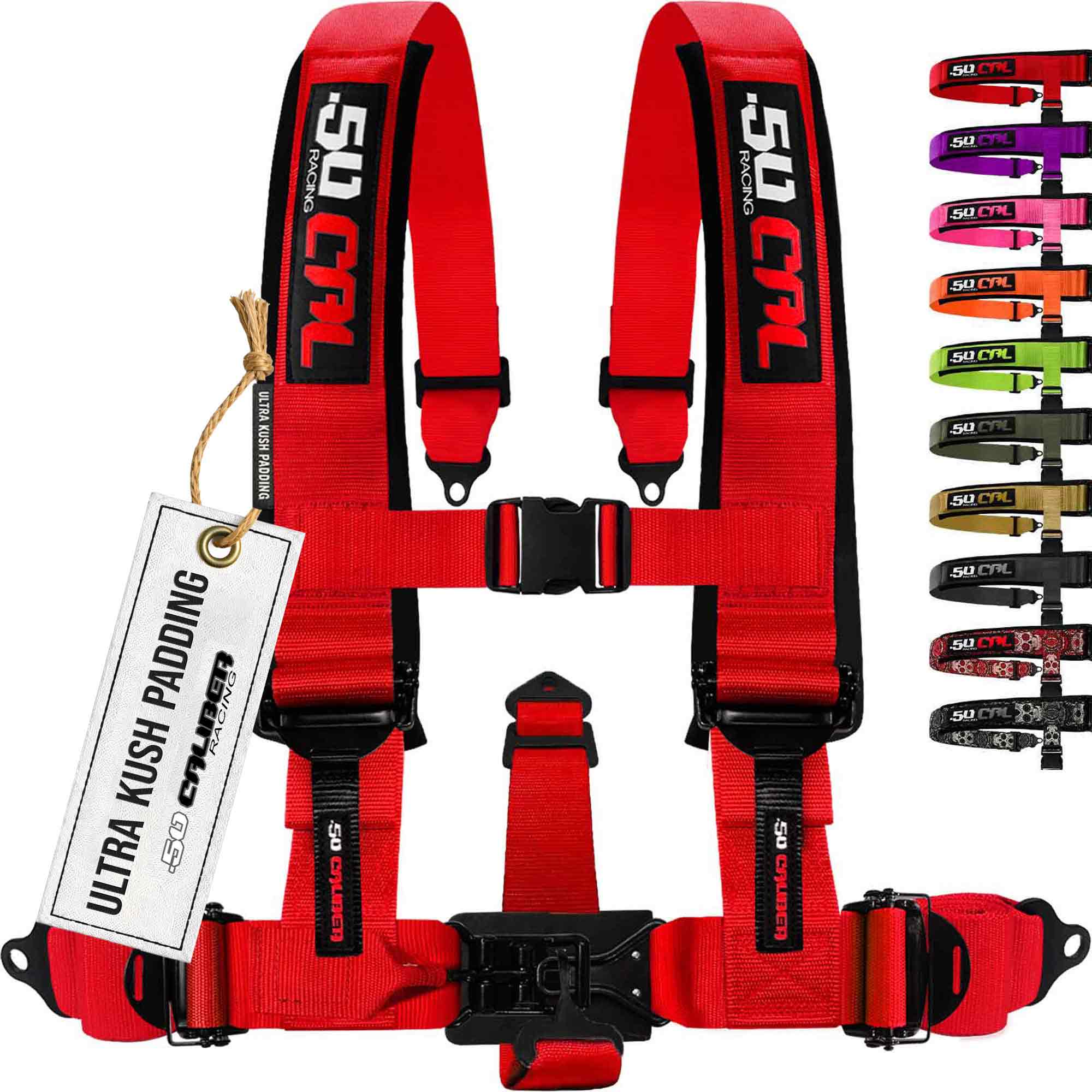 50 Caliber Racing Elite Series EZ Adjust UTV Harness | 2" & 3", 4pt & 5pt, 10 Colors