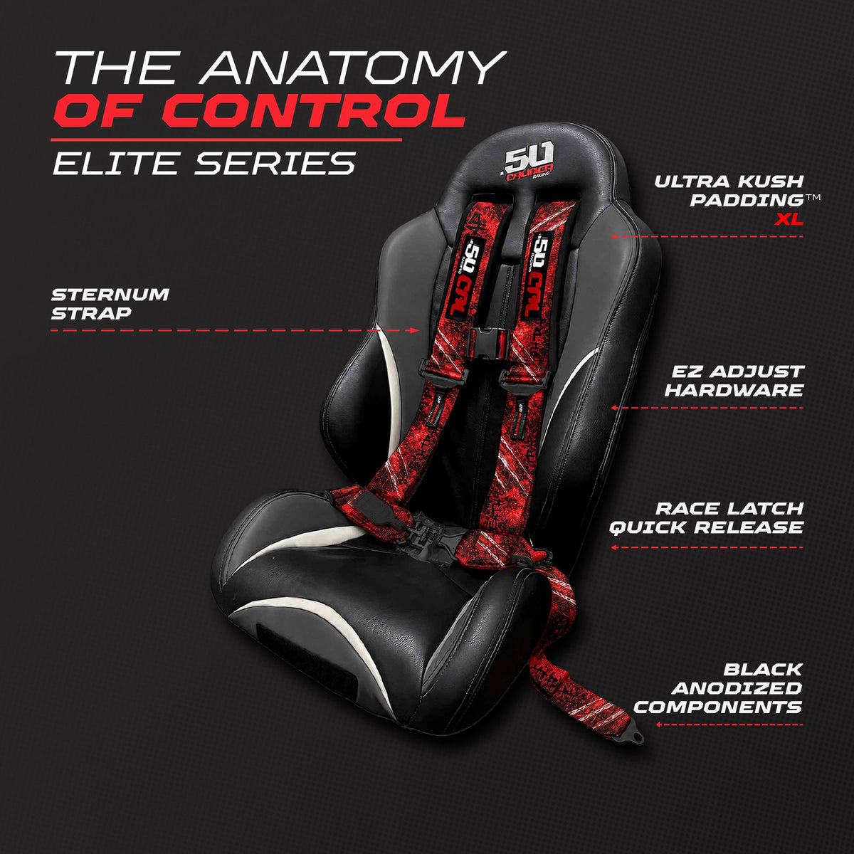 Elite EZ-Adjust 4/5-Point UTV Harness