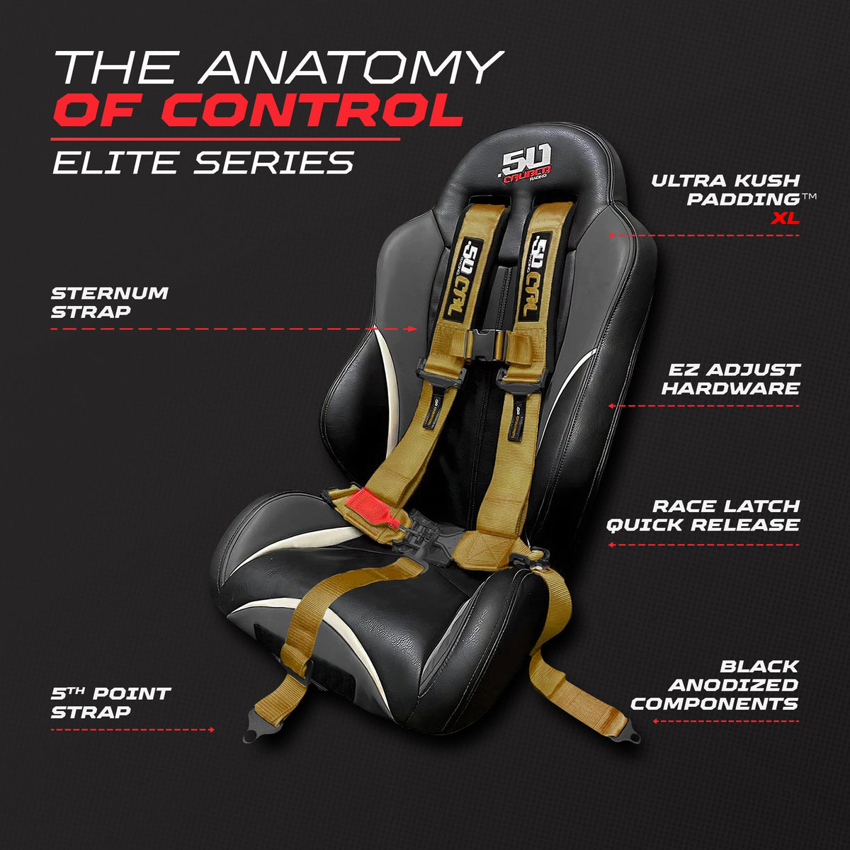 Elite EZ-Adjust 4/5-Point UTV Harness