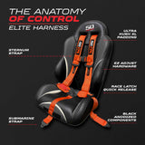 50 Caliber Racing Elite Series EZ Adjust UTV Harness | 2" & 3", 4pt & 5pt, 10 Colors