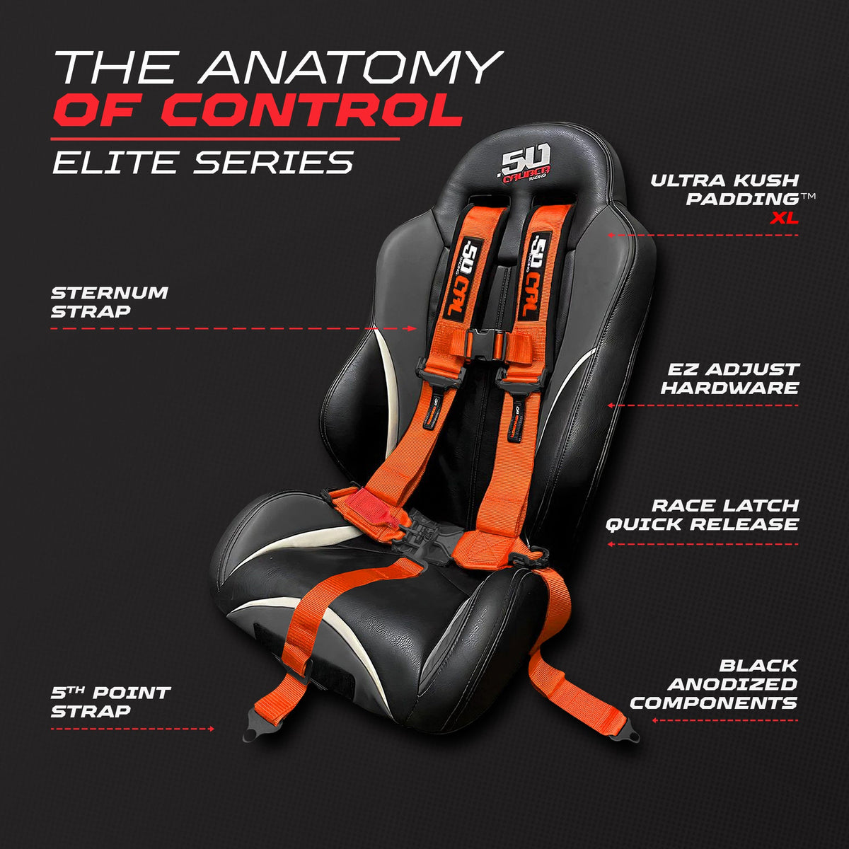 Elite EZ-Adjust 4/5-Point UTV Harness