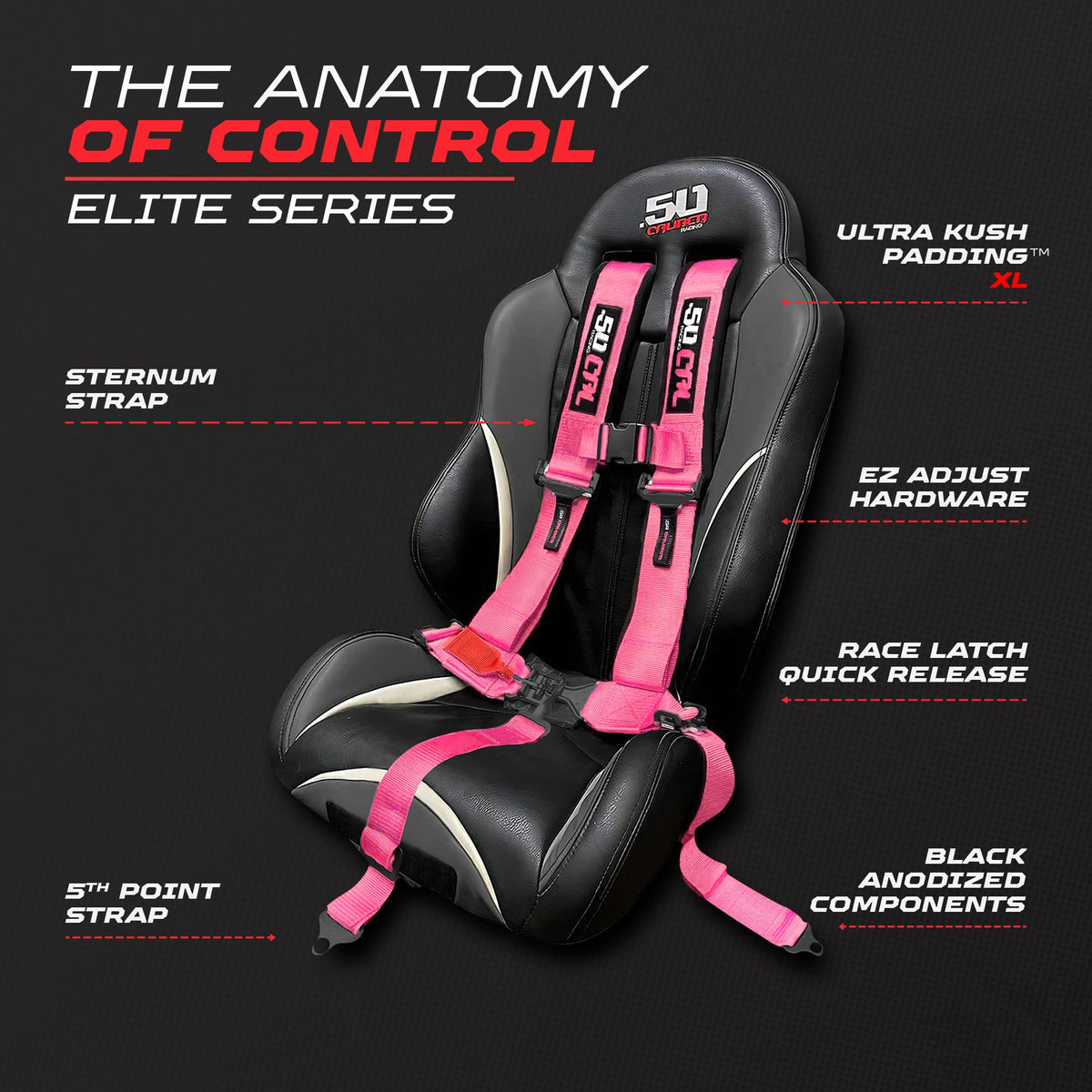 Elite EZ-Adjust 4/5-Point UTV Harness