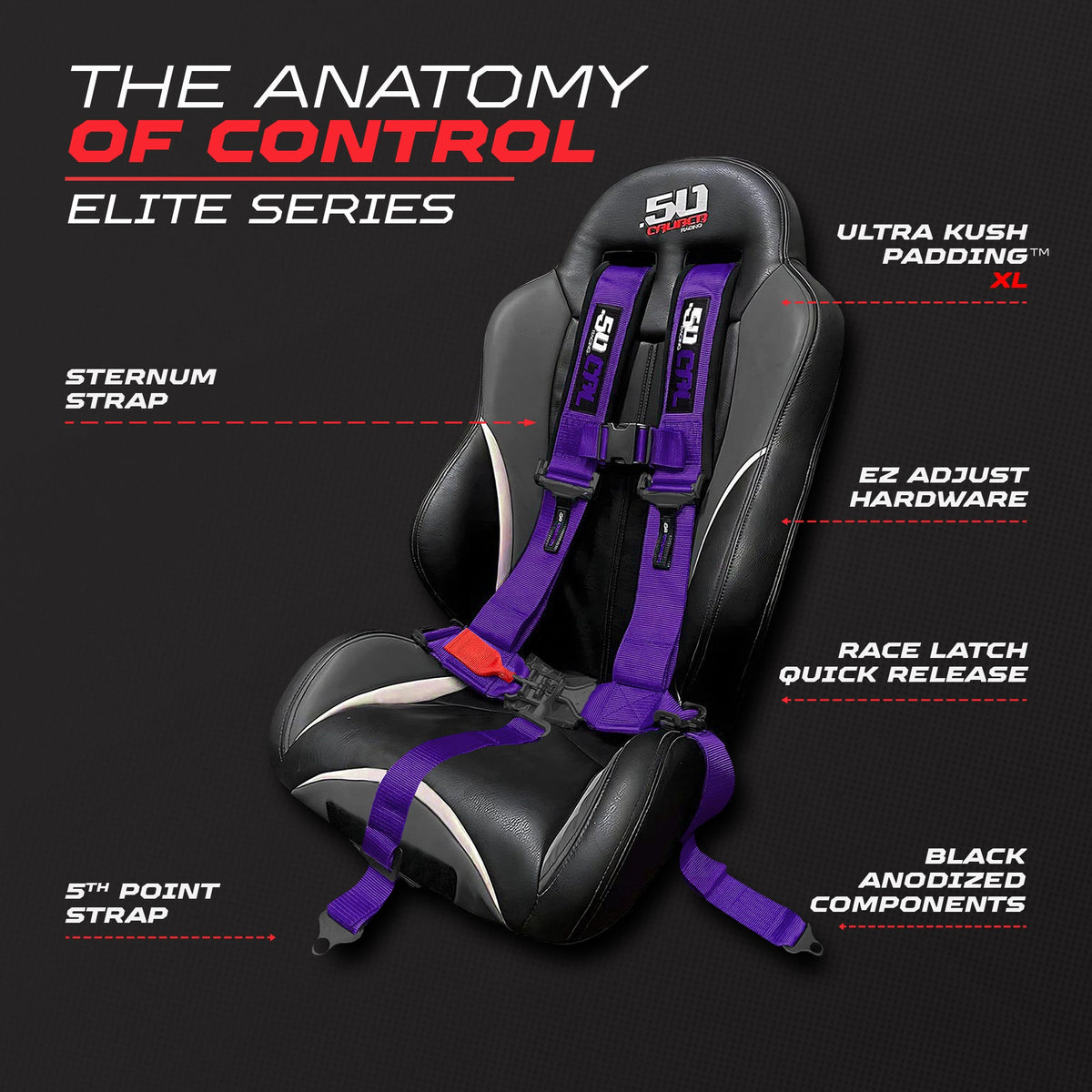 Elite EZ-Adjust 4/5-Point UTV Harness
