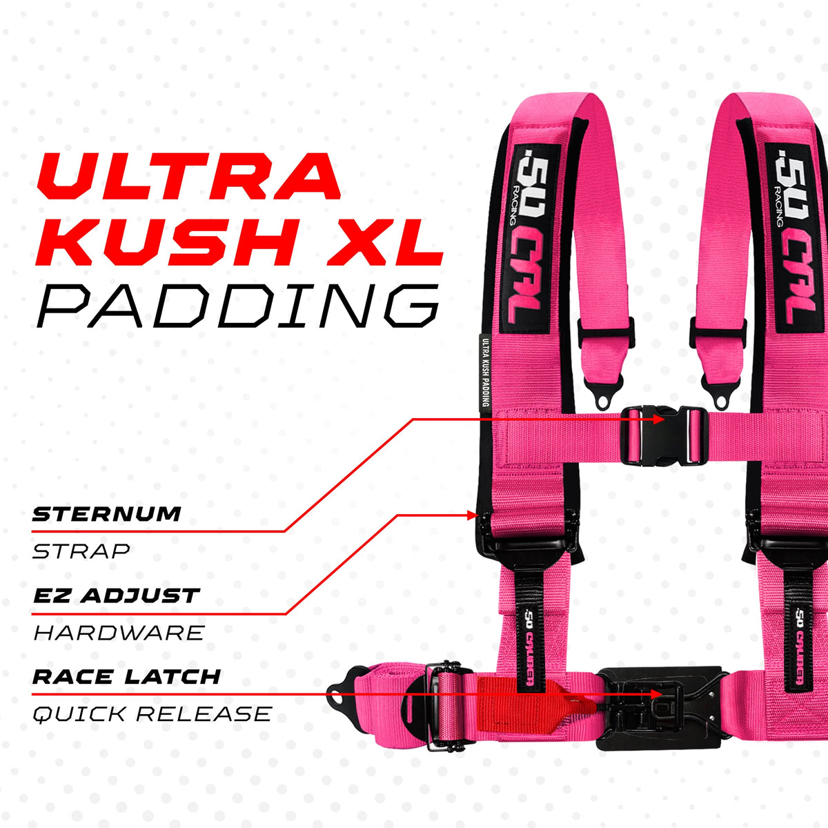 50 Caliber Elite EZ-Adjust 4/5-Point UTV Harness | 2" & 3"