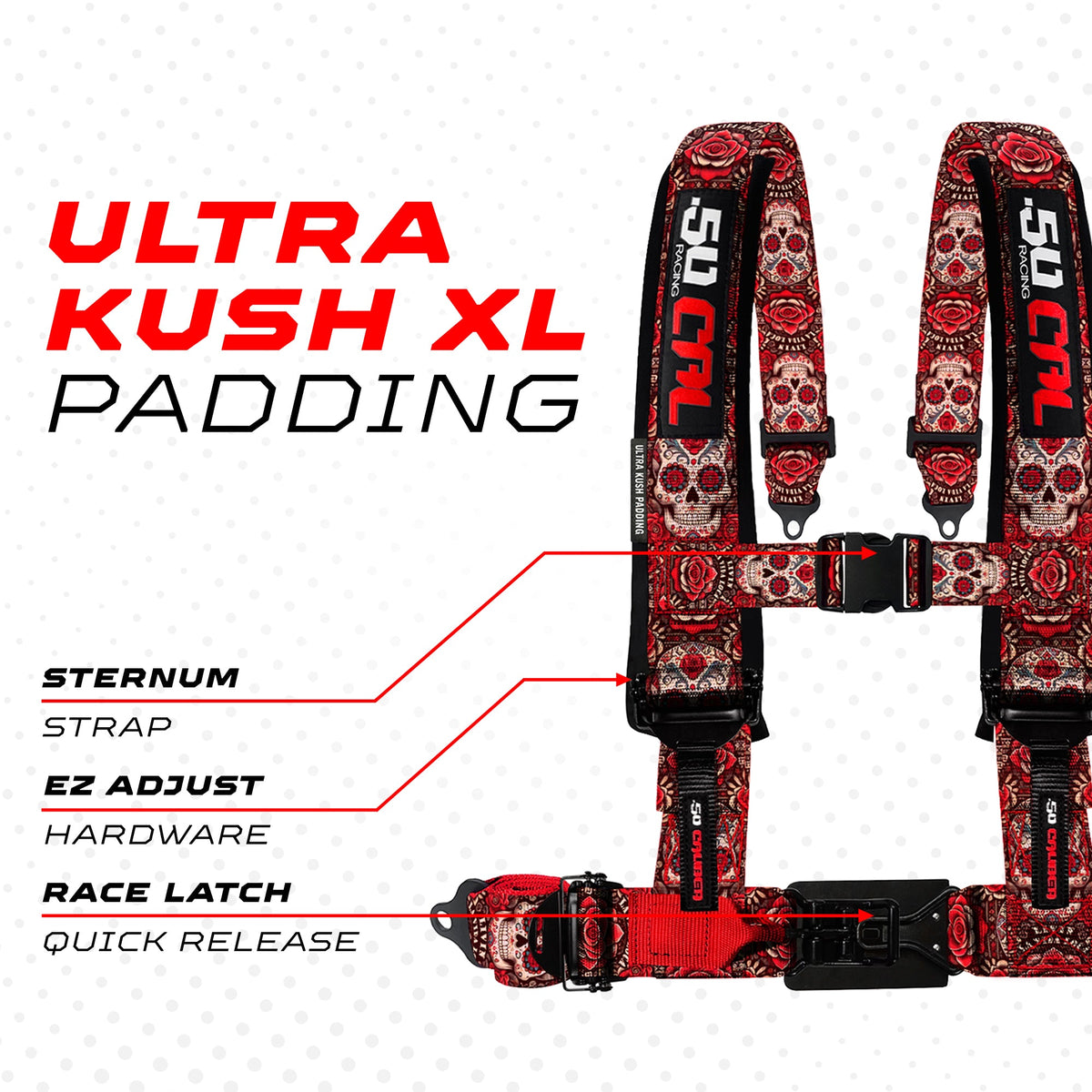 50 Caliber Elite EZ-Adjust 4/5-Point UTV Harness | 2" & 3"