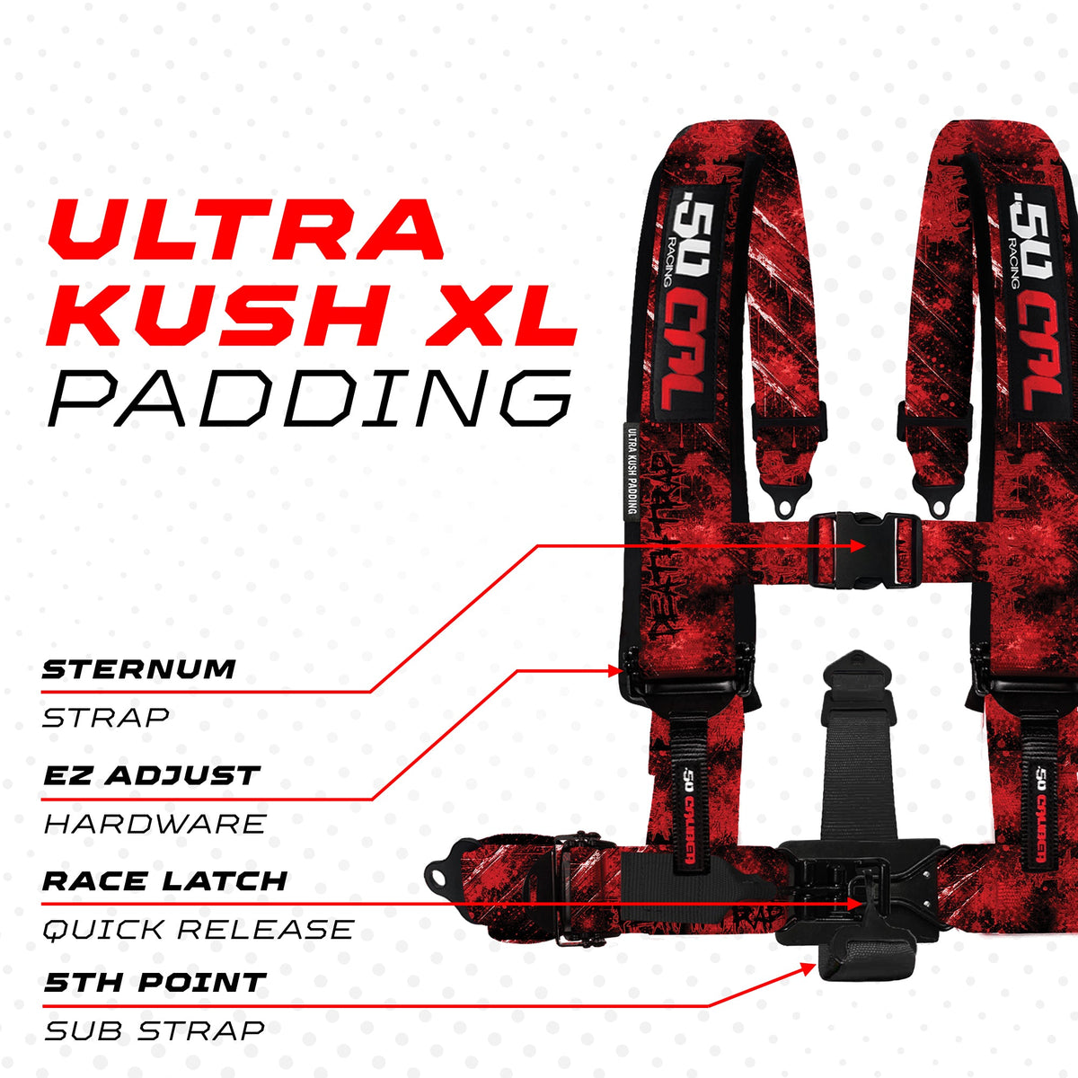50 Caliber Elite EZ-Adjust 4/5-Point UTV Harness